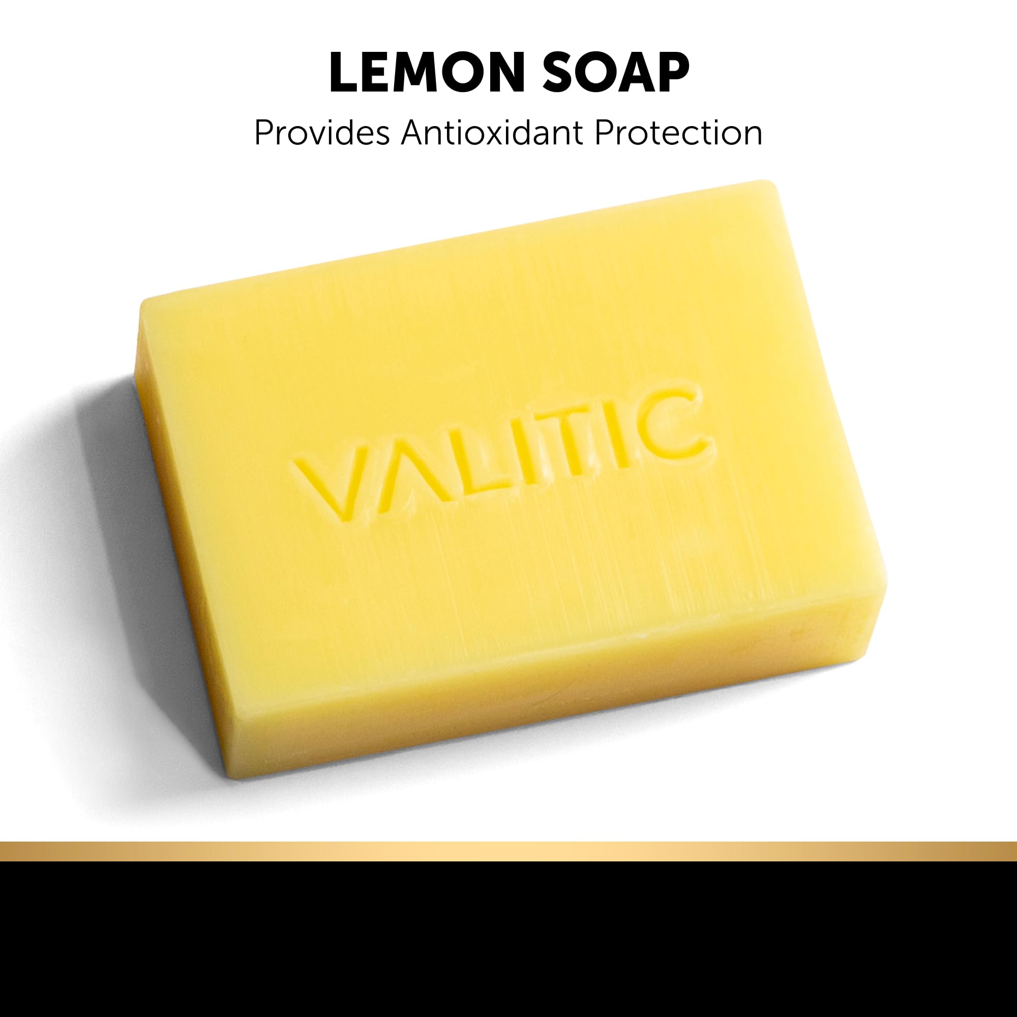 Valitic Kojic Acid Soap Bars - Turmeric, Snail Mucin, Charcoal And Lemon - 4 Assorted Dark Spot Remover Soaps With Hyaluronic Ac