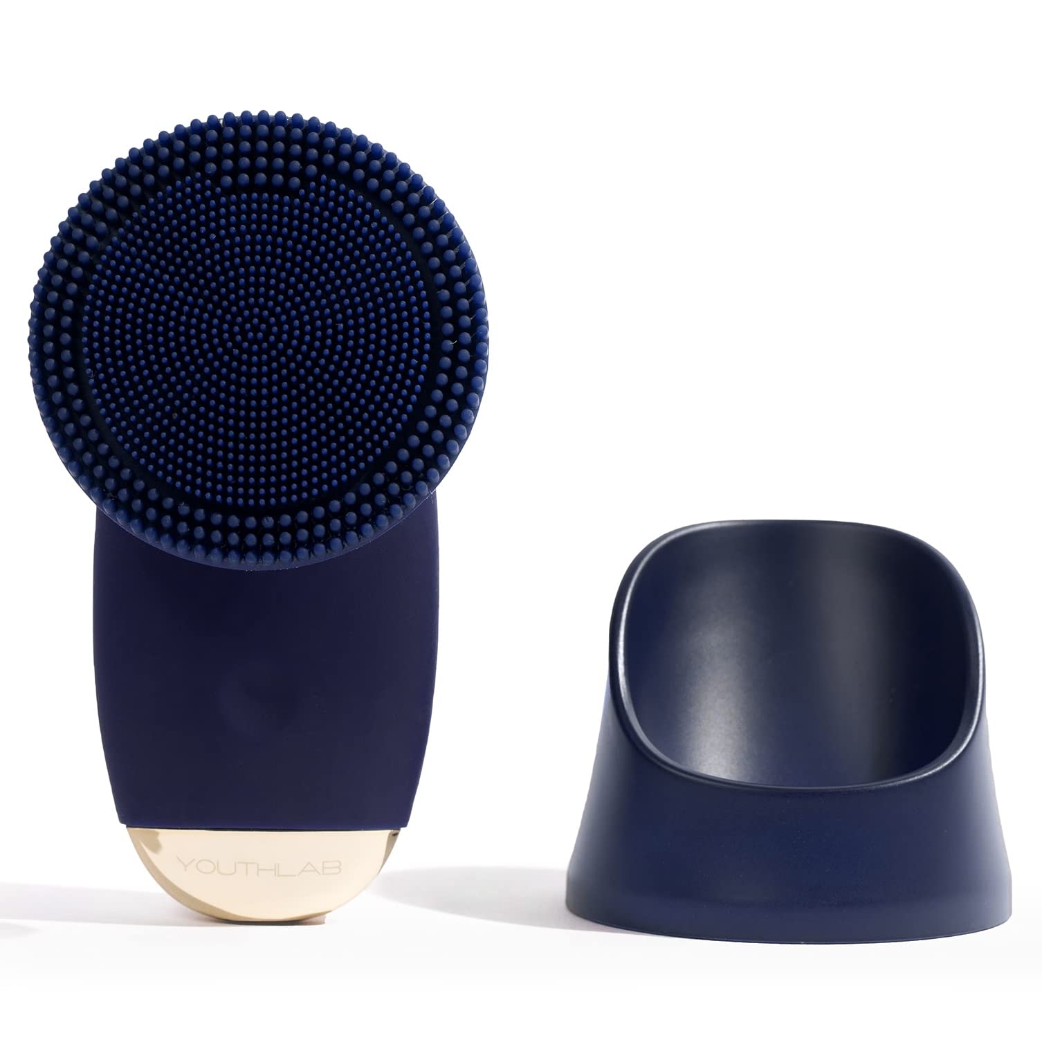 Youthlab Soniglow, Navy, Silicone Facial Skin Cleansing Brush, Electric, Vibrating, Scrubber, Hygienic, Exfoliation, Massage, Fi