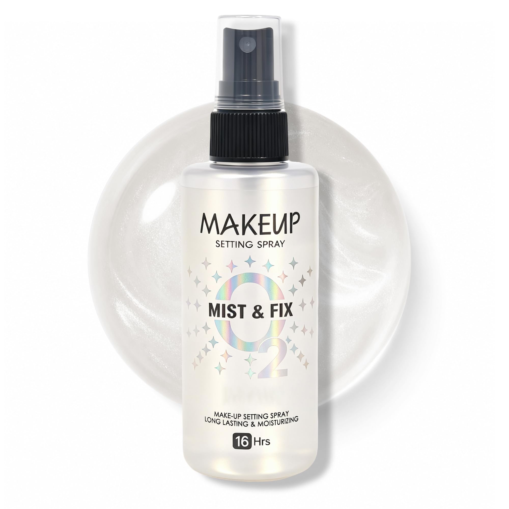 Setting Spray for Makeup, Long Lasting Fixing Spray Waterproof Transfer Resistant, Lightweight Hydrating Setting Mist with Shimm