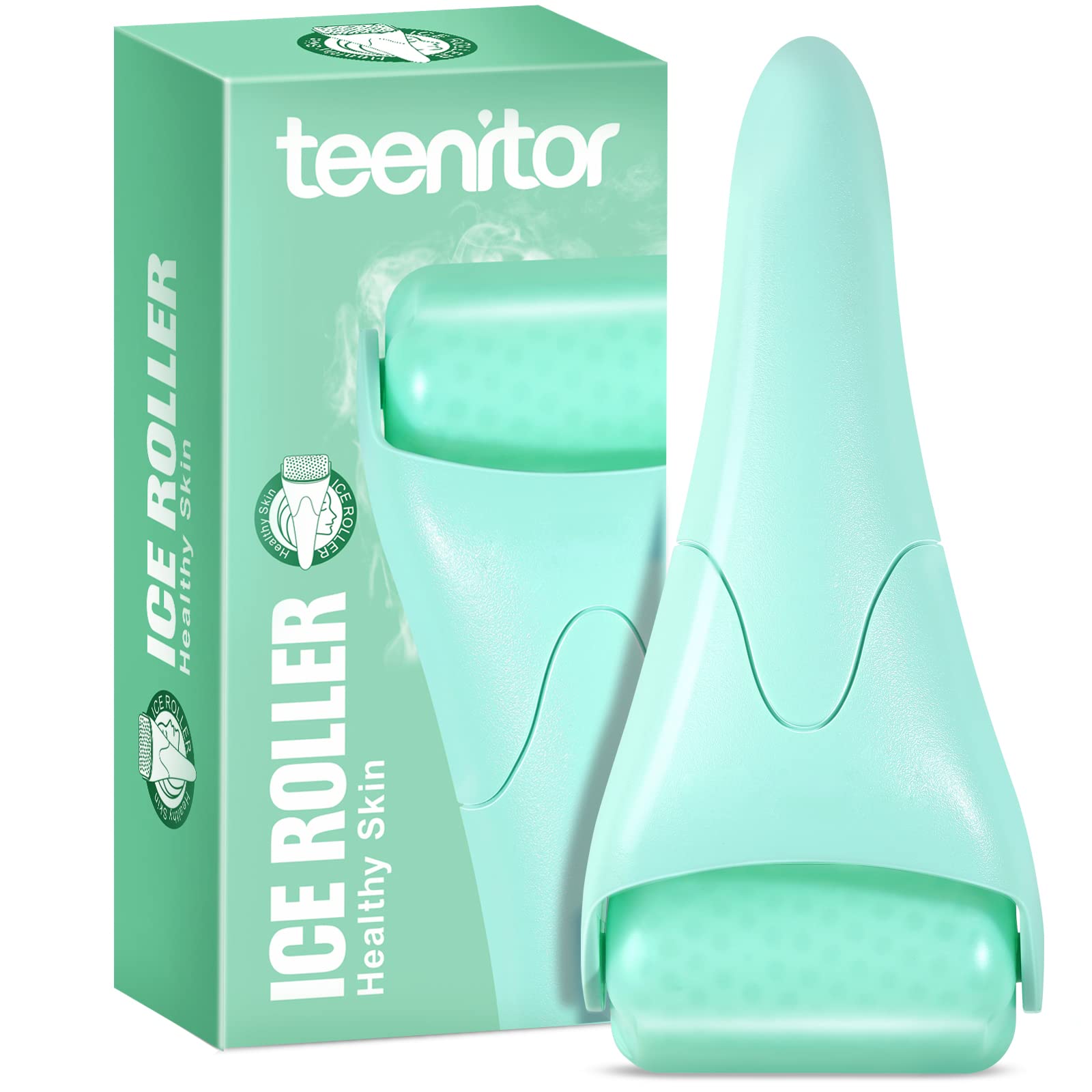 Teenitor Mint Green Ice Roller, Cold Face Roller, Ice Roller for Face & Eye Puffiness Relief, Ice Face Roller Skin Care Beauty T