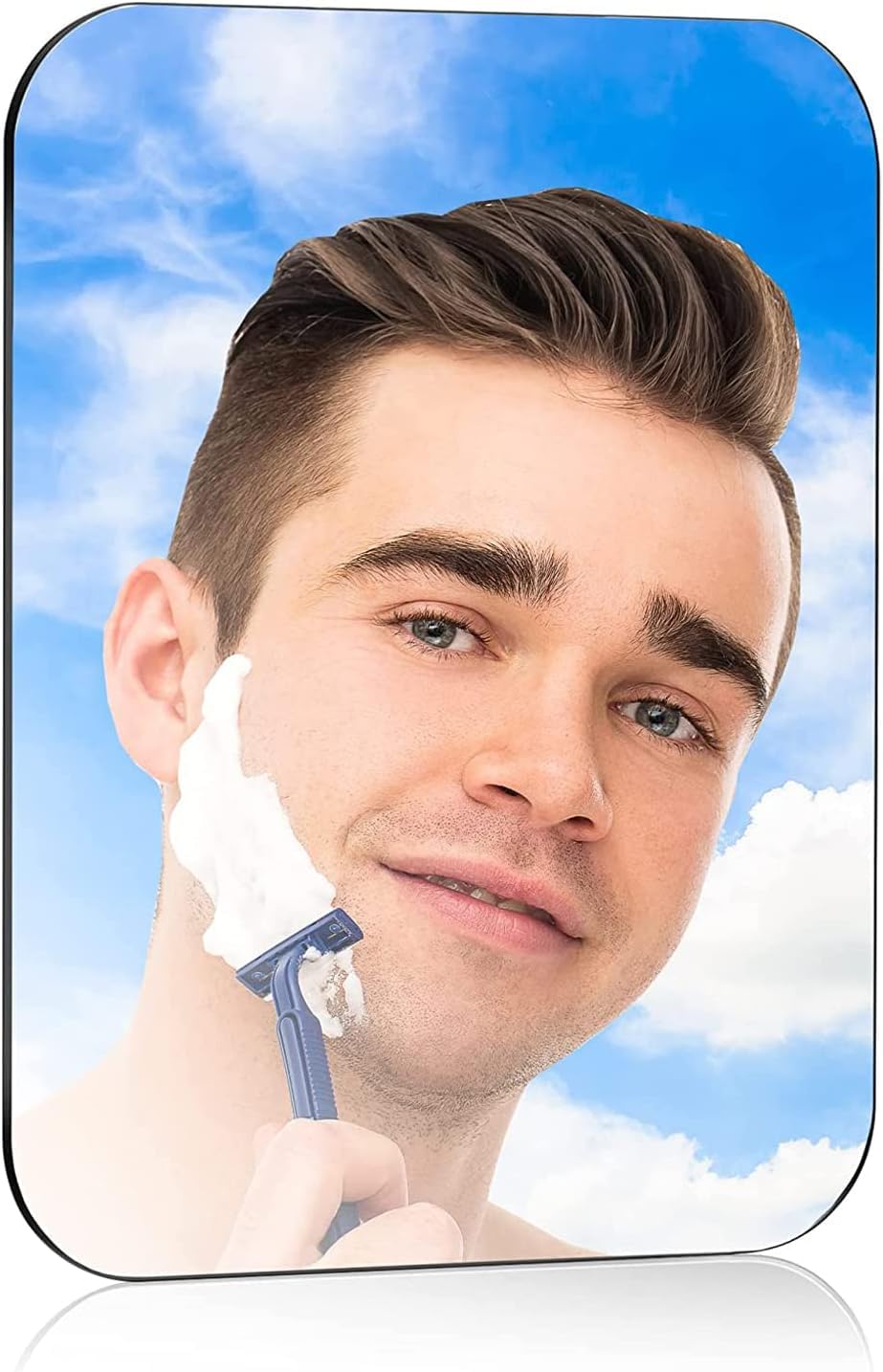 Tooackl Magnetic Locker Mirror, 4 x 6 Super Clear Reflection Small Real Glass Mirror with Magnetic Back for School Locker Refrig