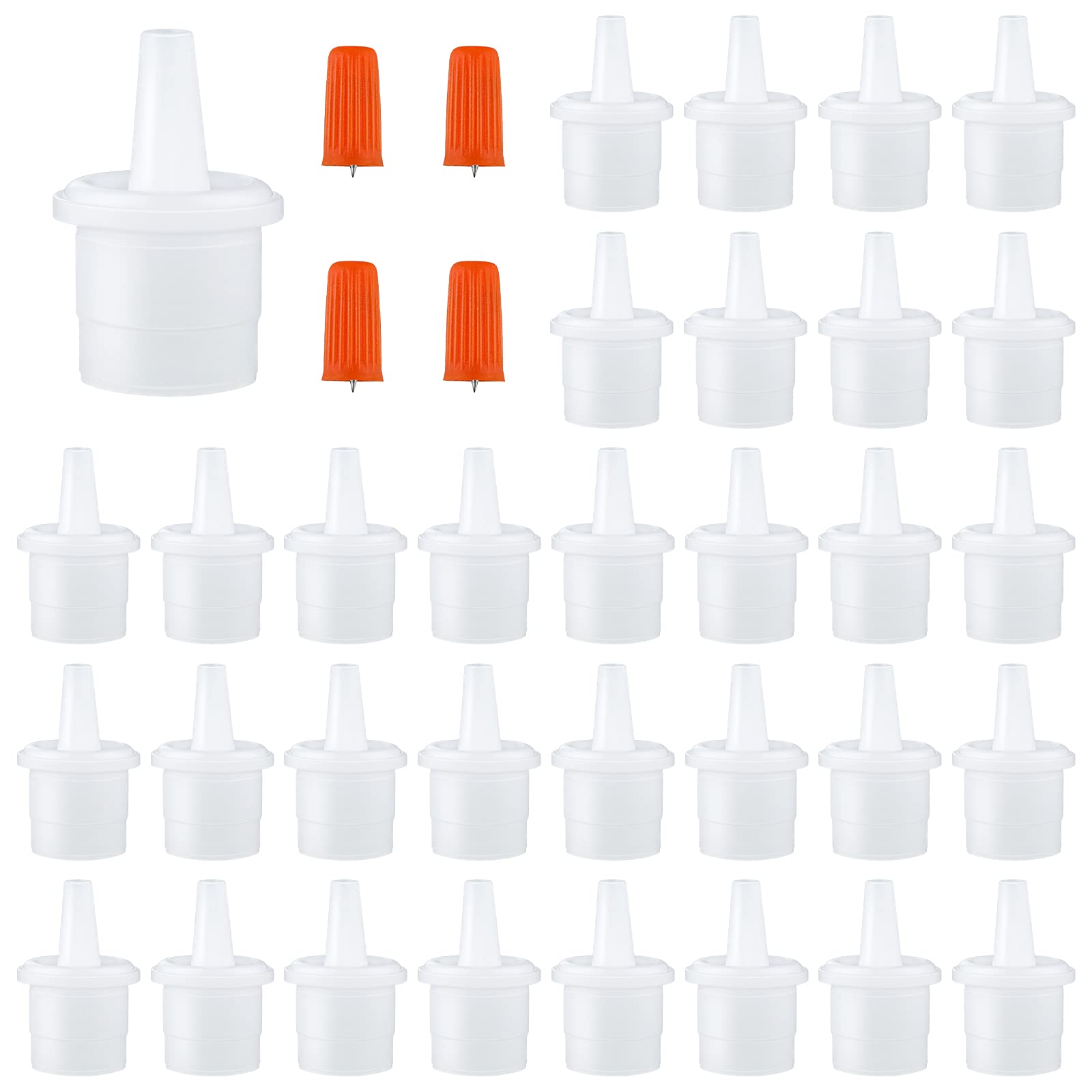 44 Pieces Eyelash Glue Replacement Eyelash Glue Bottle Nozzle Caps Lash Bottle Plug Mouth Tips Eyelash Glue Bottle Plug Glue Bot