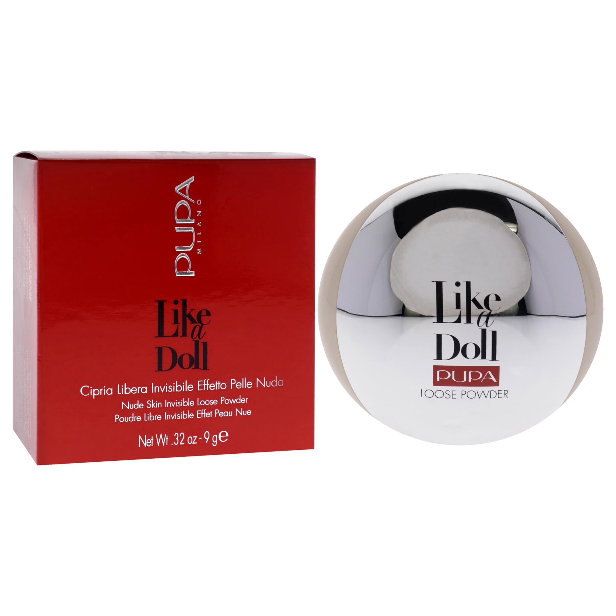 Pupa Milano Like A Doll Loose Powder 004 Rosy Beige - Soft Powder For Smooth, Photoready Complexion - Enriched With Hydrating Co