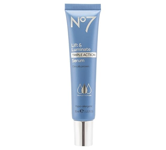 No7 Lift & Luminate Triple Action Face Serum - Collagen Peptide Anti Wrinkle Serum + Brightening Emblica & Vitamin C Face Serum