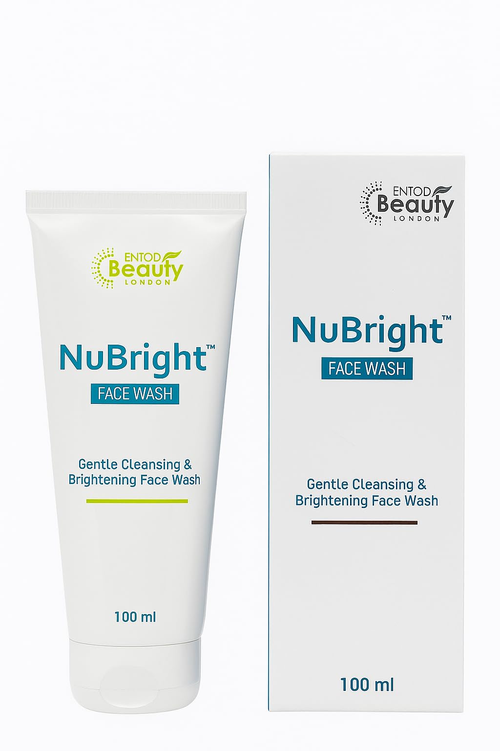 Entod Beauty London Nubright Gentle Brightening Face Wash 100 Ml Deep Clean Glow Boost Daily Foaming Cleanser For Smooth Radiant