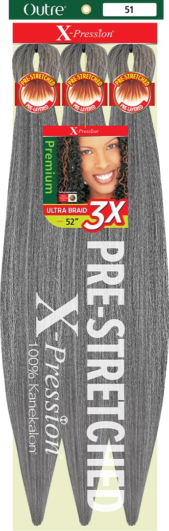 [5 Pack Deal] Outre X-Pression Braid-Pre Stretched Braid 52'' 3X 5 Packs (51)