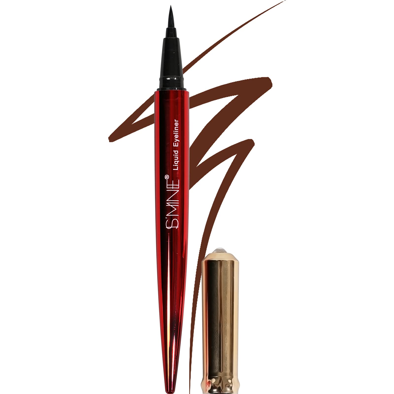 Ismine Professional Matte Vegan Smudge Proof Eyeliner, Makeup Liner Easy Liquid Pen No-Skip Eyeliner, Waterproof Formula, Long L