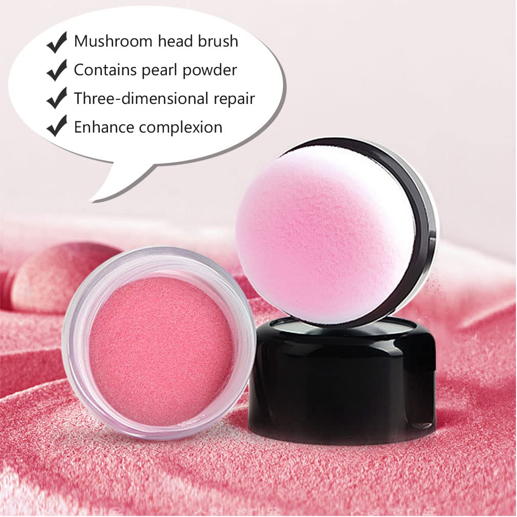 Loose Powder Blush Air Cushion Blush Natural Blusher Bright Shimmer Face Blush For Cheek Highly Pigmented Blush Makeup Easy To B