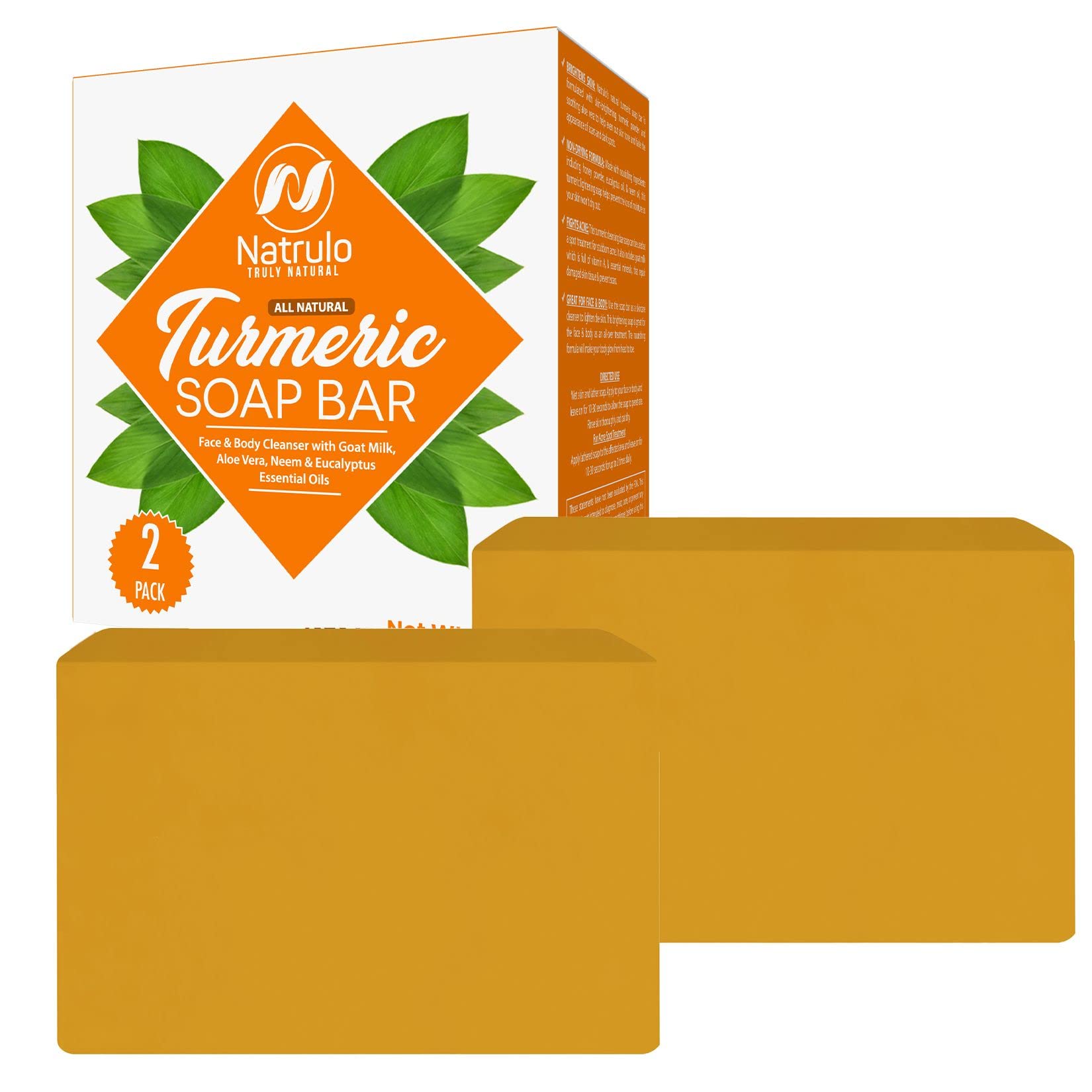 Turmeric Soap Bar for Face & Body - All Natural Turmeric Skin Soap - Turmeric Face Soap Cleanses Skin - 4 Oz Turmeric Bar Soap f