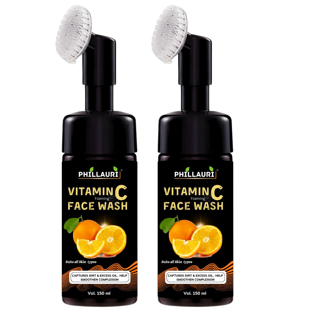 Phillauri Brightening Vitamin C Foaming Face Wash For Removes Pigmentation | Face Cleanser Face Wash | Face Wash For Women |Face