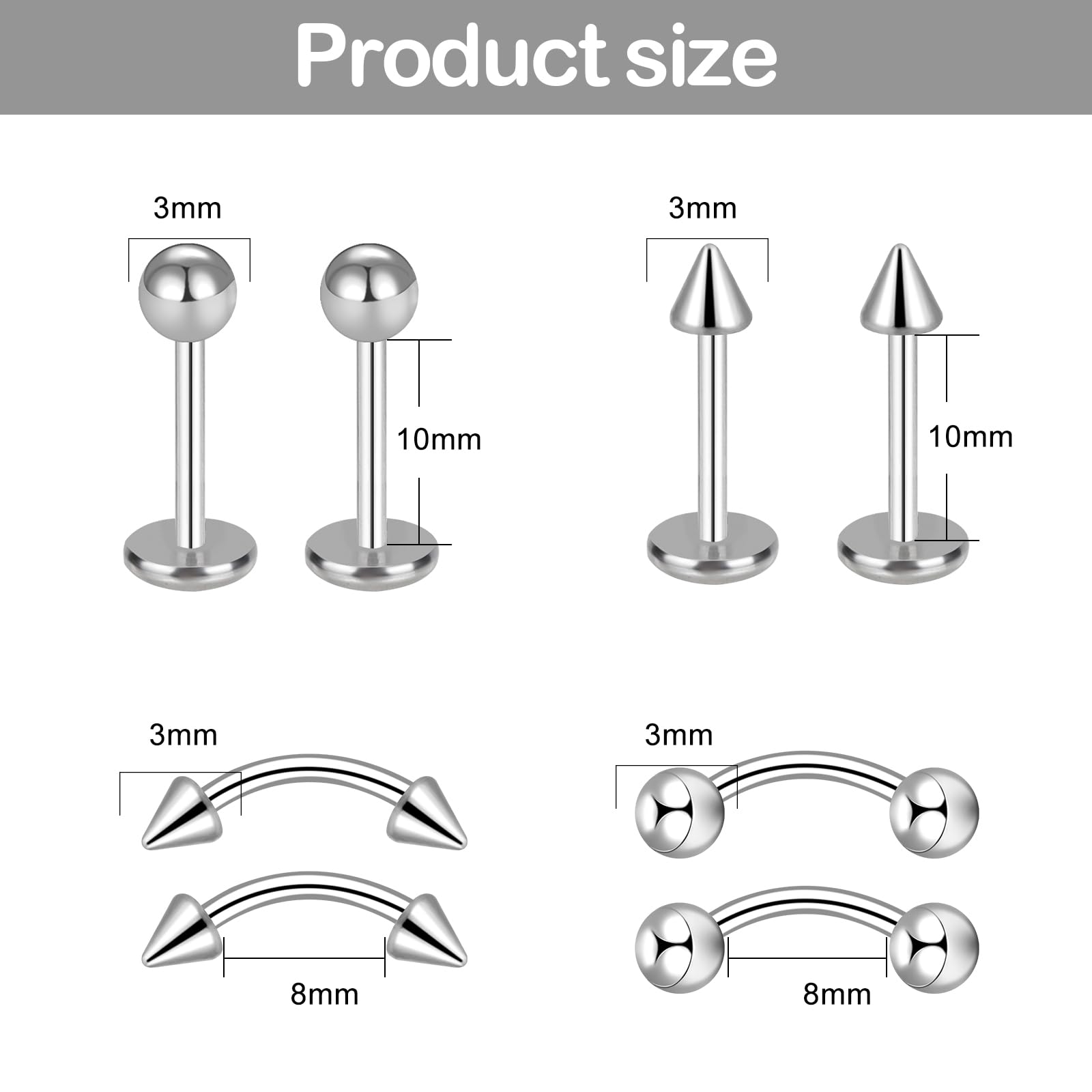 WINSENET Body Septum Piercing Kit 25 Pcs Peirce Kits Include Septum Forceps Clamp Pliers 16 Pcs Stainless Steel Piercing Needles