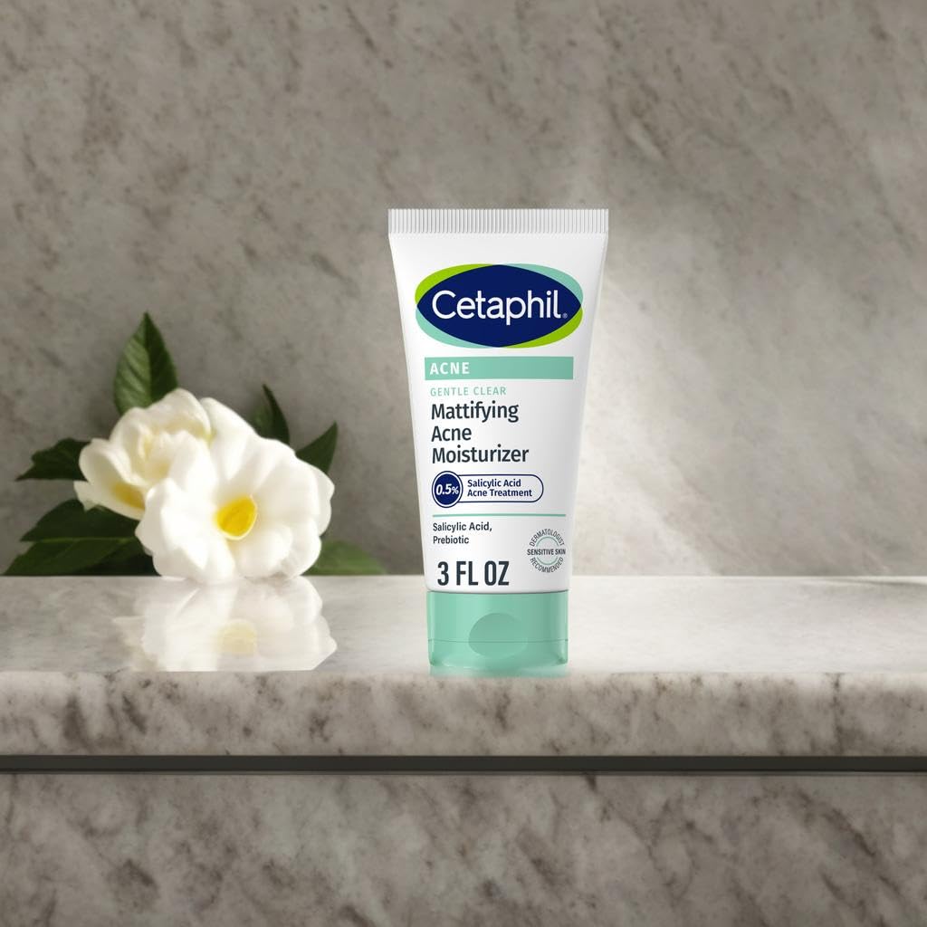 Cetaphil Face Moisturizer, Gentle Clear Mattifying Acne Moisturizer With 0.5% Salicylic Acid, Hydrates And Treats Sensitive Acne