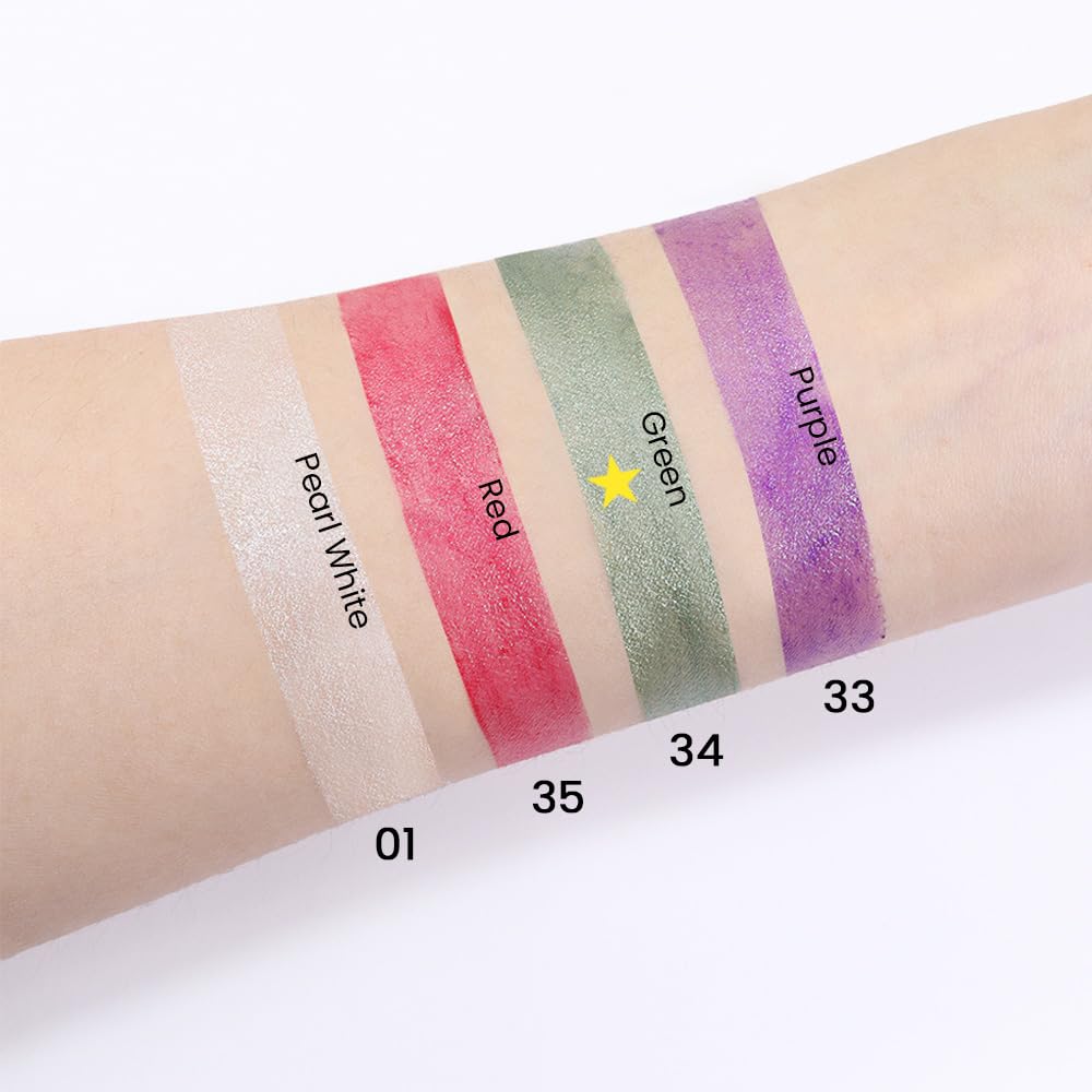 Kaely 2Pcs Cream Eyeshadow Sticks Set For Eyes Waterproof,Green Shimmer Eye Shadow Stick Pencil Pen Bulk Sombras En Crema Para O