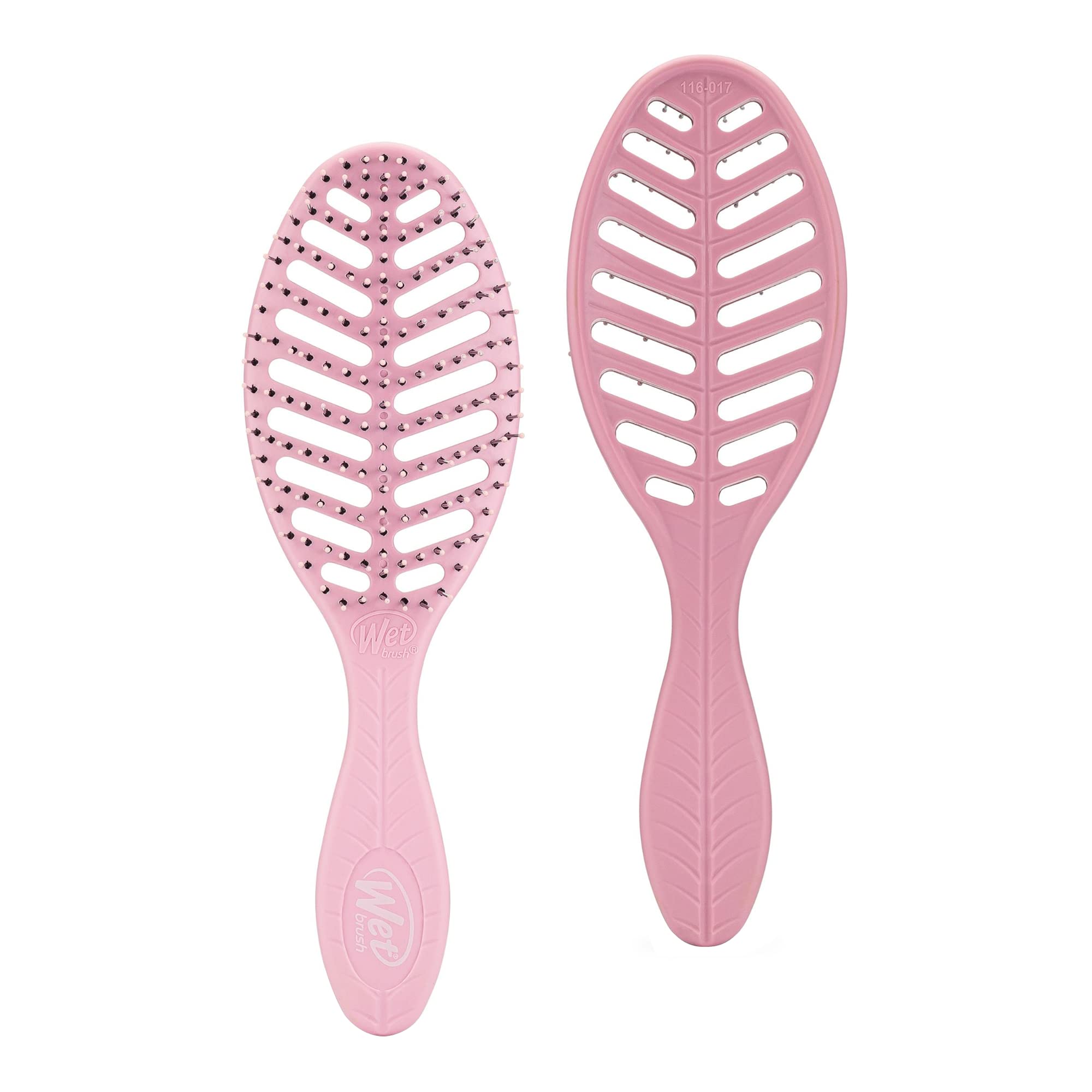 Wet Brush Speed Dry Hair Brush, Pink - Go Green Detangler - Vented Design & Ultra Soft Heatflex Bristles - Ergonomic Handle Mana