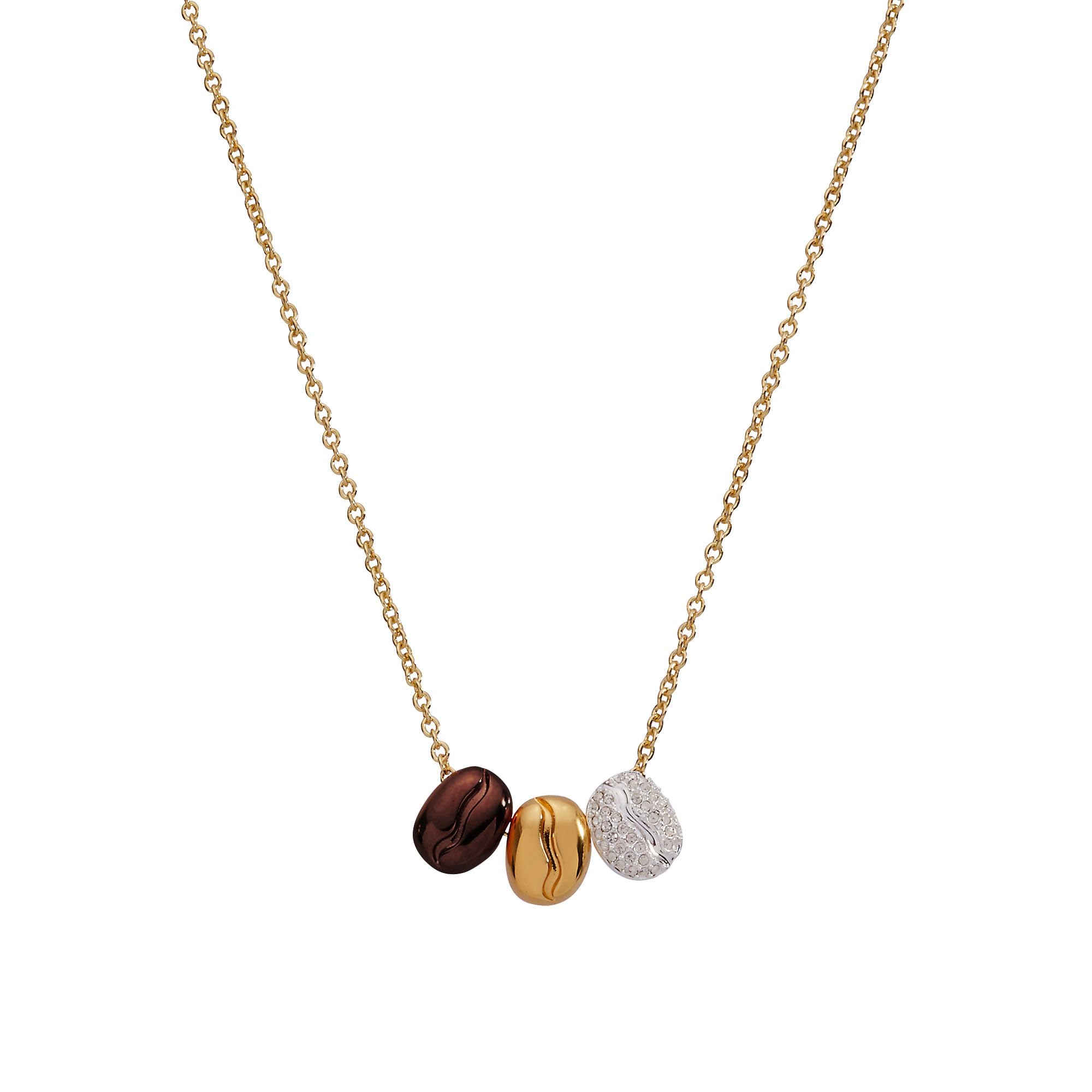 Alex and Ani Coffee Bean Necklace, Tri-Tone