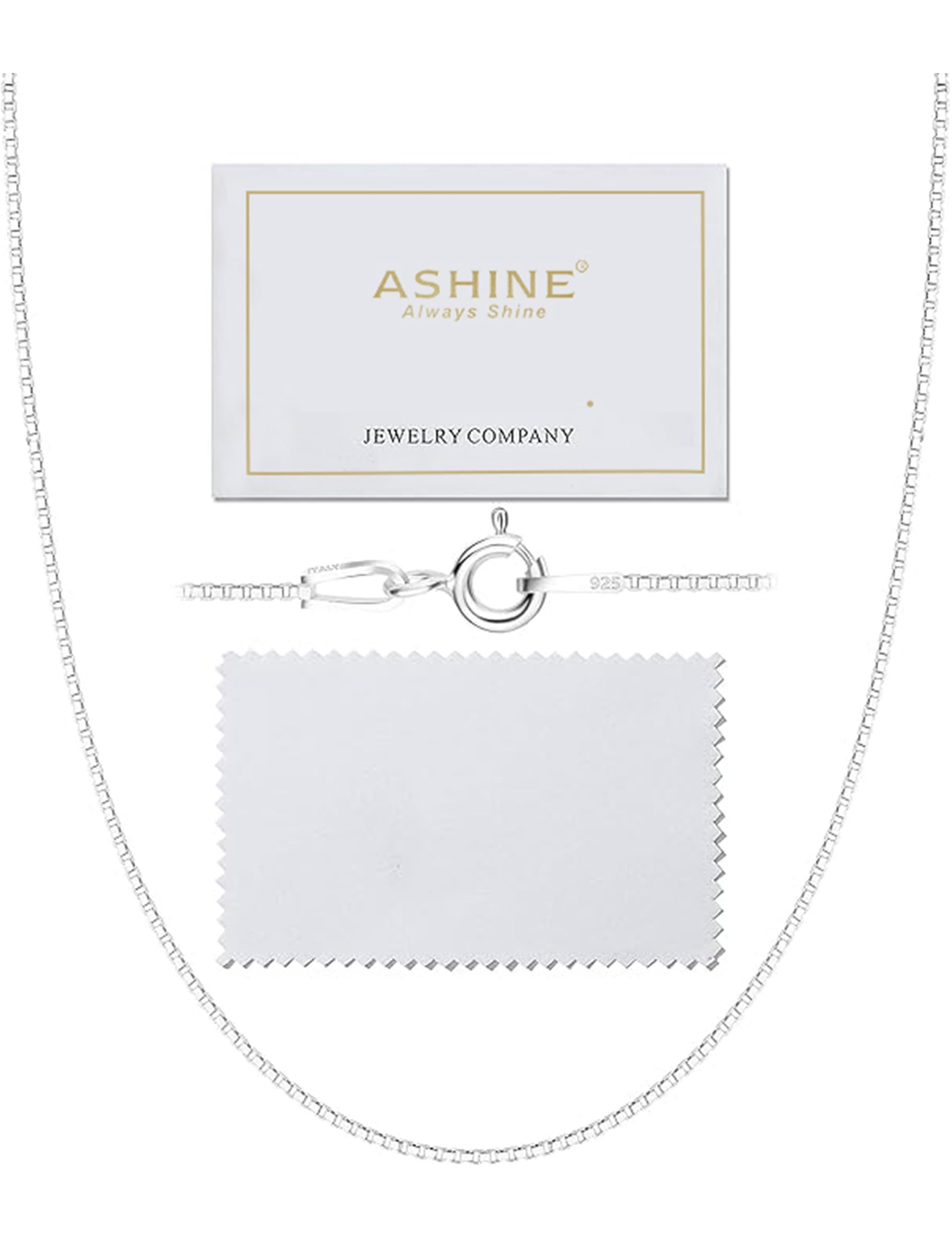 ASHINE Silver Chain for Men Silver Chain Necklace for Women Chain Necklaces for Women Valentine Charm Jewelry Chain Long Necklac