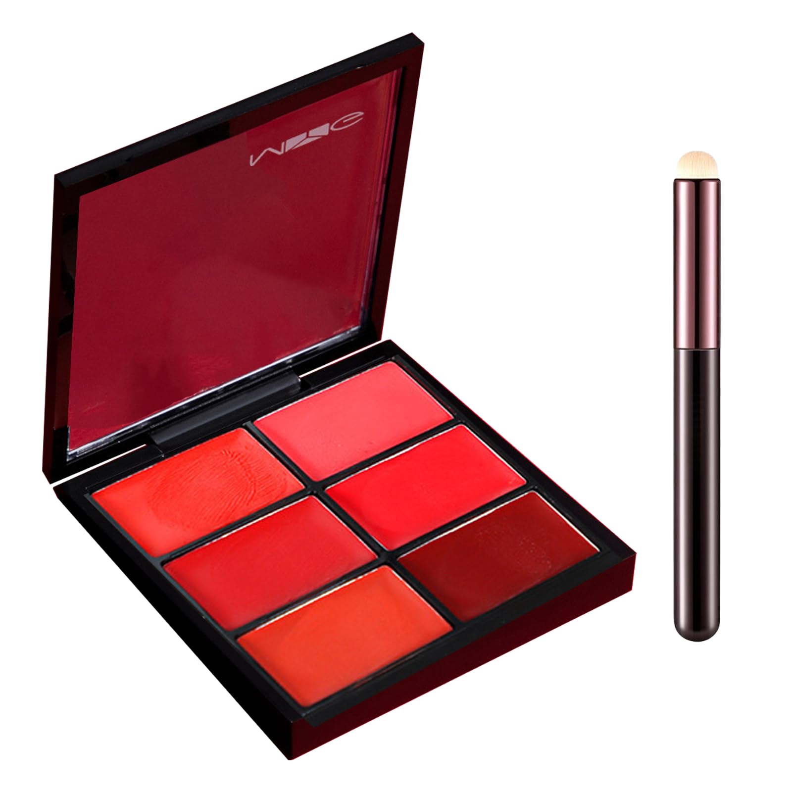 Okerker 6-Color Lipstick Palette - Velvet Matte Lip & Cheek Tint | Long-Lasting, Waterproof, Highly Pigmented | All-in-One Lip P