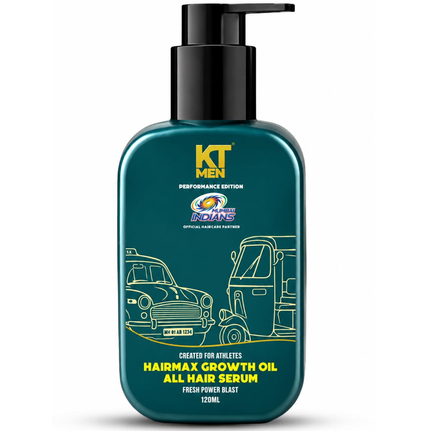 Kt Men Hair & Beard Growth Oil Serum | DermatologistApproved | Bhringraj & Rosemary | Thicker Fuller Hair + Anti Grey Protectio
