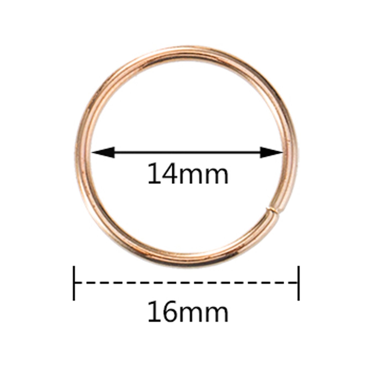Hotop 100 Pack Hair Rings Braid Rings Hair Loop Clips Hair Accessories (Gold)