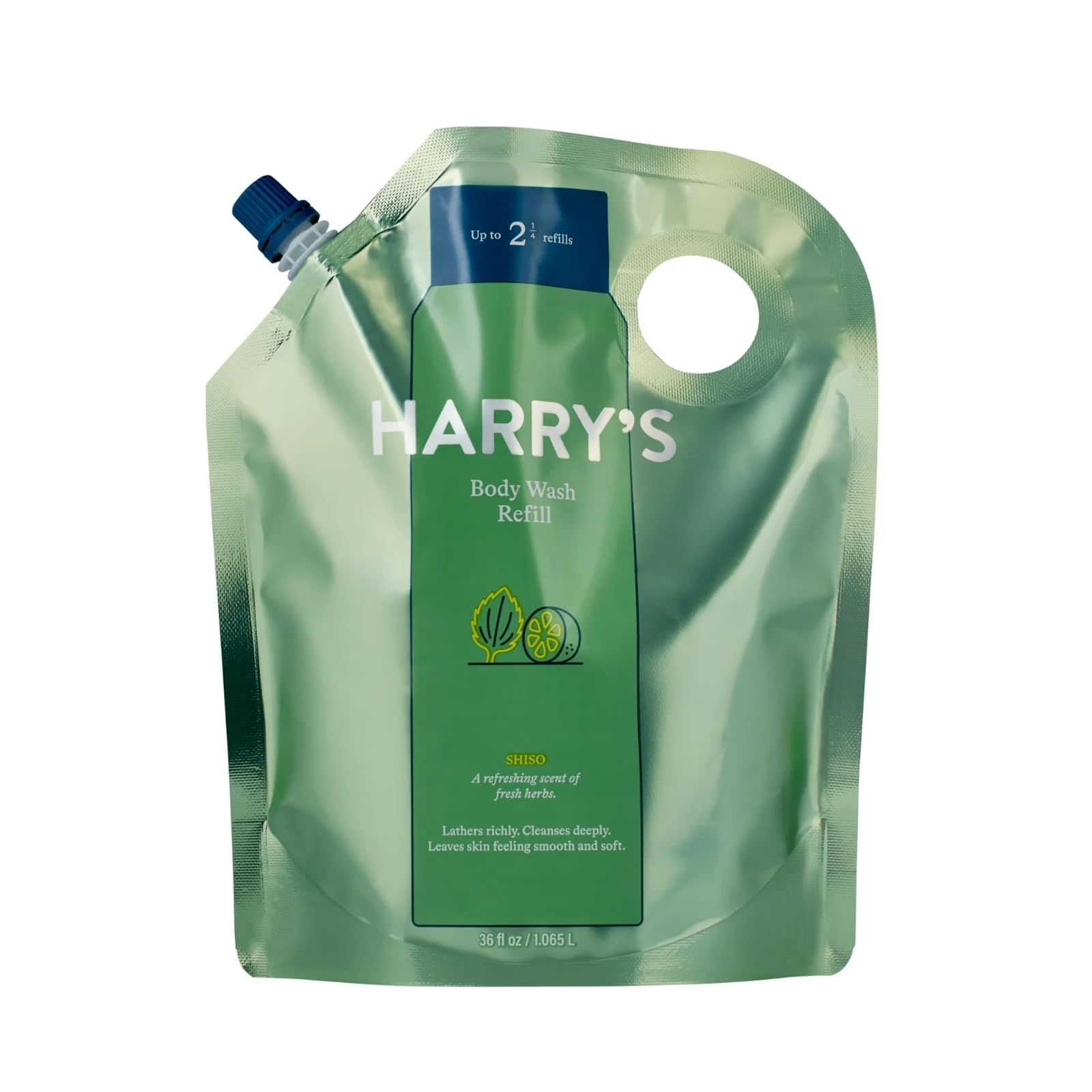 Harrys Mens Body Wash Refill, Shiso Scent, 36 Fl Oz