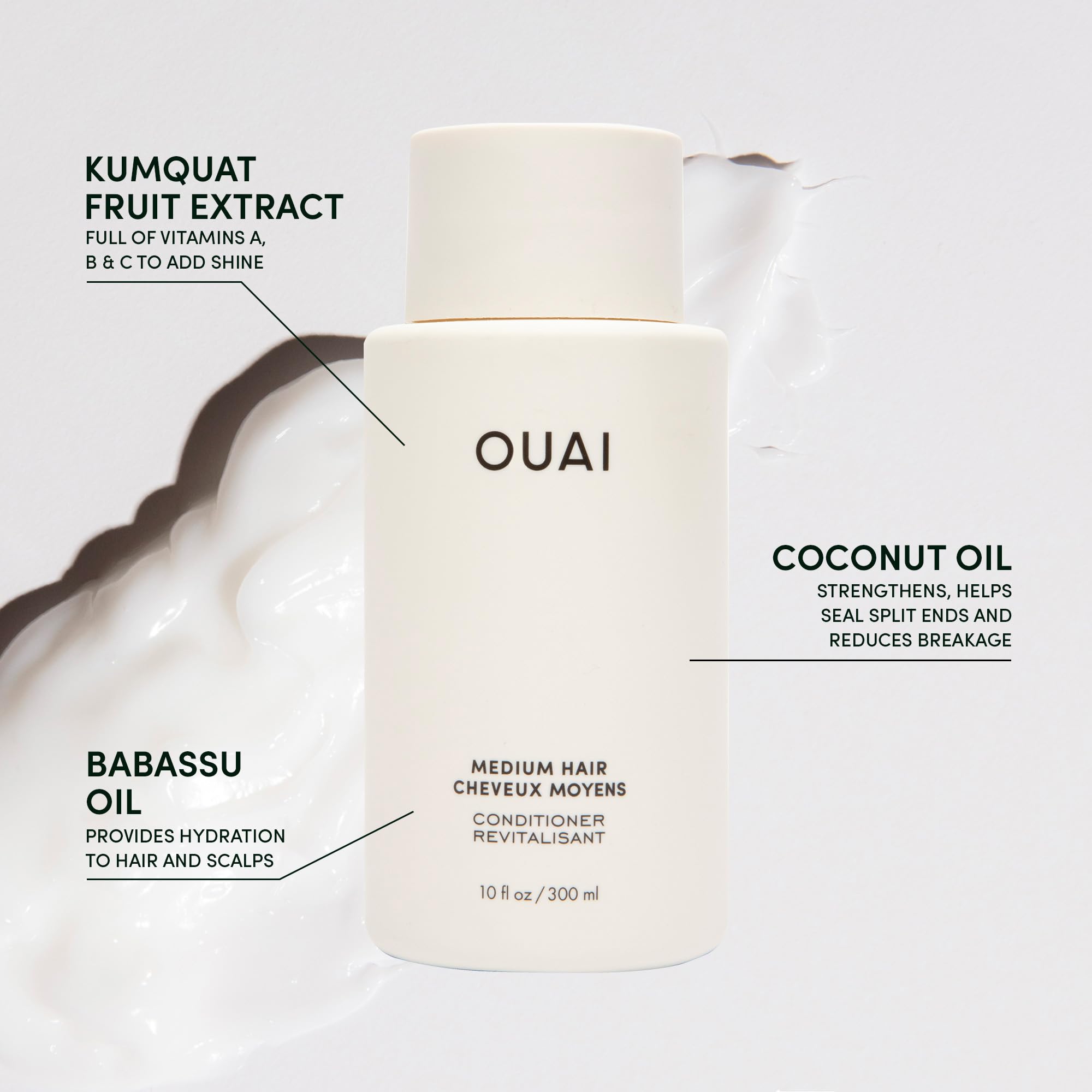 OUAI Medium Hair Conditioner, 3 fl oz