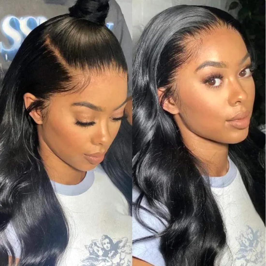 UNICE Body Wave 13X4 HD Lace Front Wig, 20 Inch, Human Hair, Pre Plucked, Glueless, Natural Color, Beginners Friendly