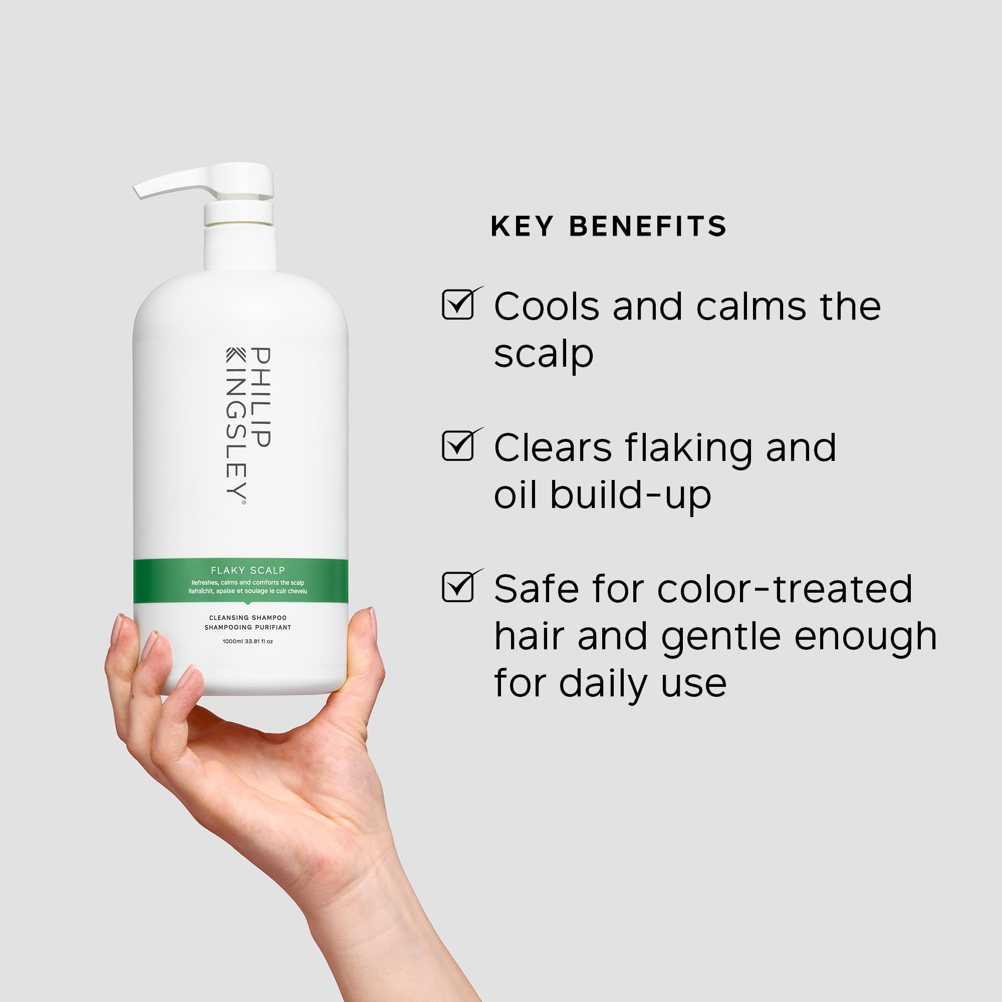 PHILIP KINGSLEY | Flaky Scalp Shampoo | Shampoo For Flaky, Itchy, Dry, Oily Scalps | Cleansing Scalp Care | Hair Shampoo that Hy