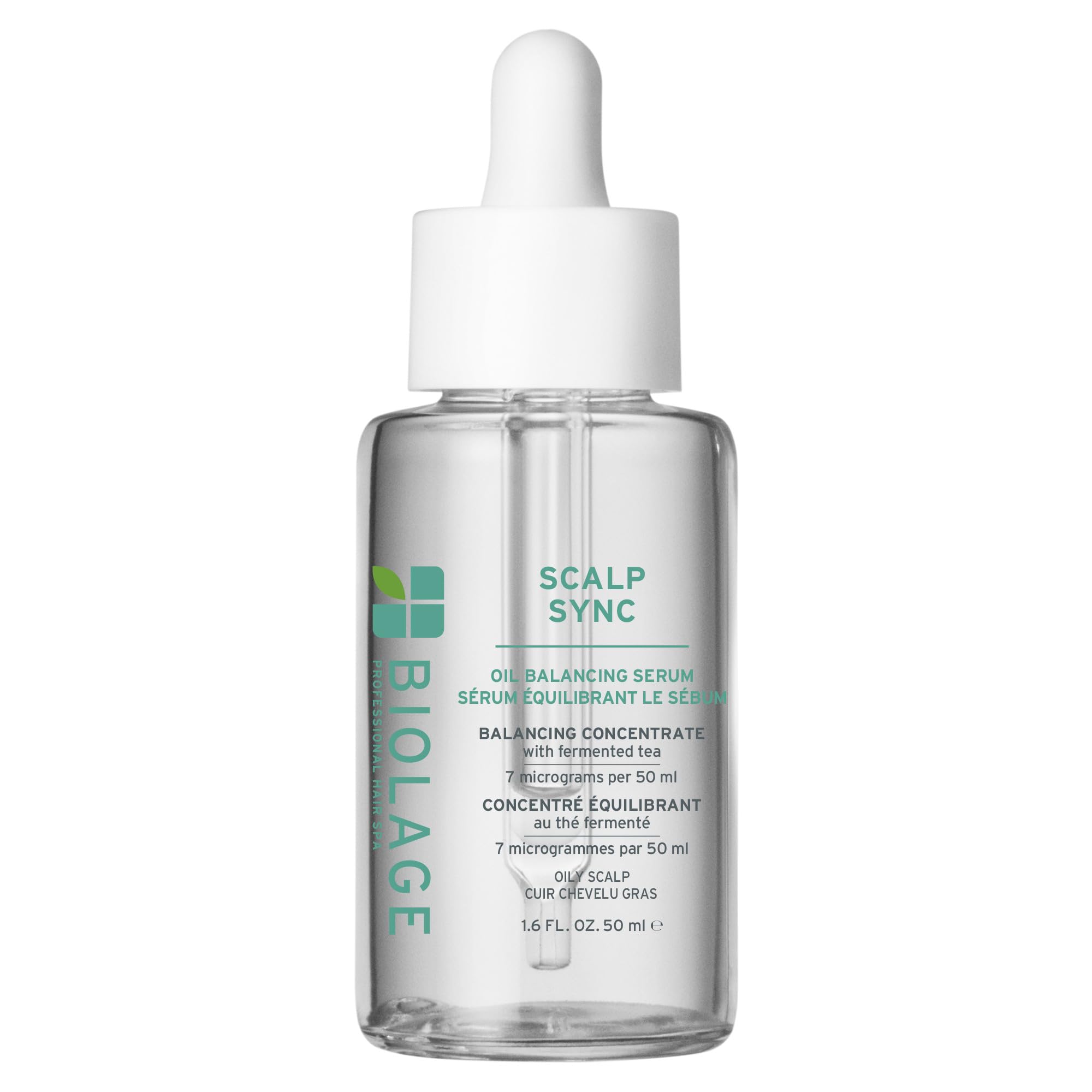 Biolage Scalp Sync Oil Balancing Serum - Absorbs Excess Oil, For Oily Scalp, Fermented Tea Blend, Vegan & Paraben-Free, 1.6 Fl O