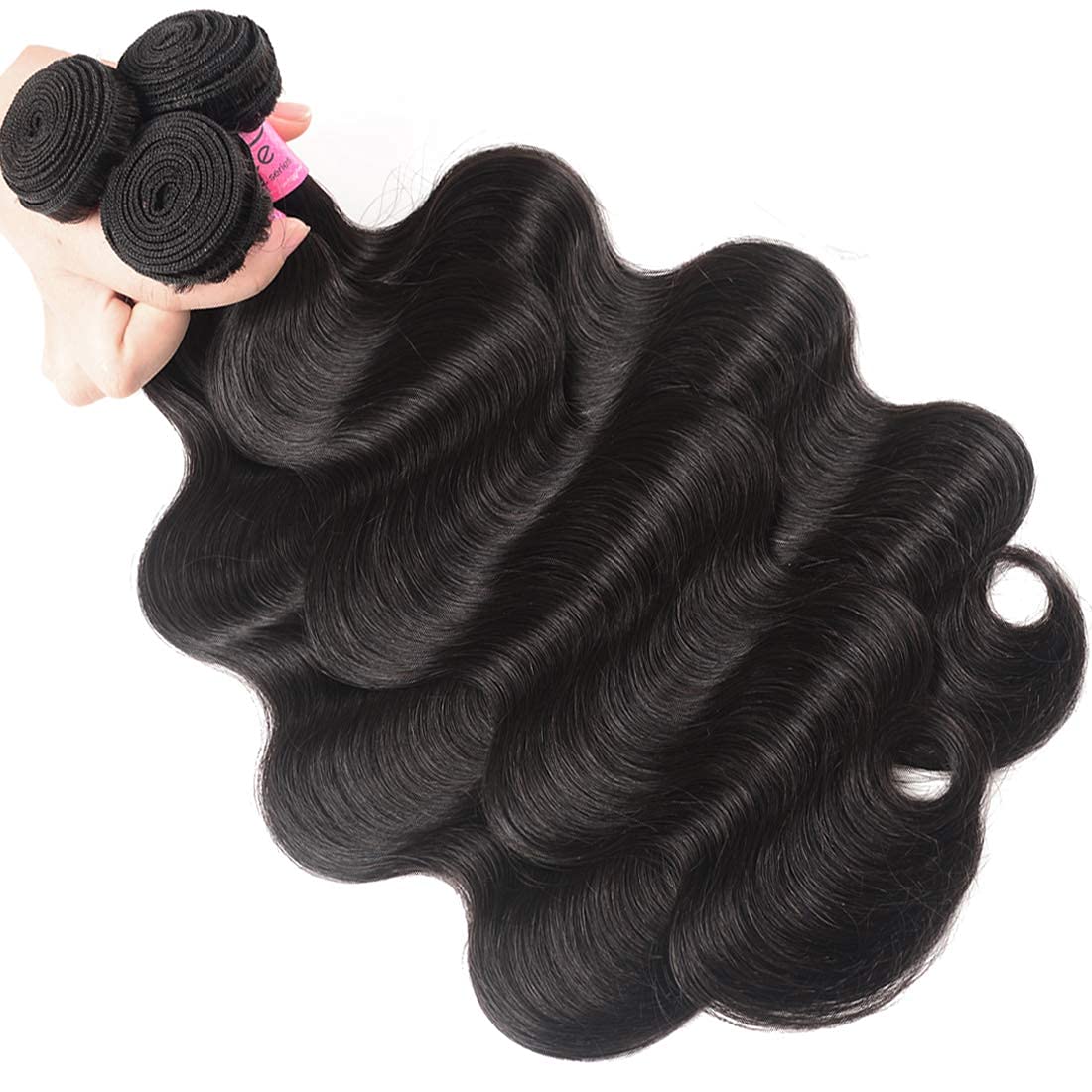 UNice Hair Icenu Series 4 Bundles 100% Real Unprocessed Brazilian Virgin Human Hair Body Wave Hair Extensions Natural Color (12