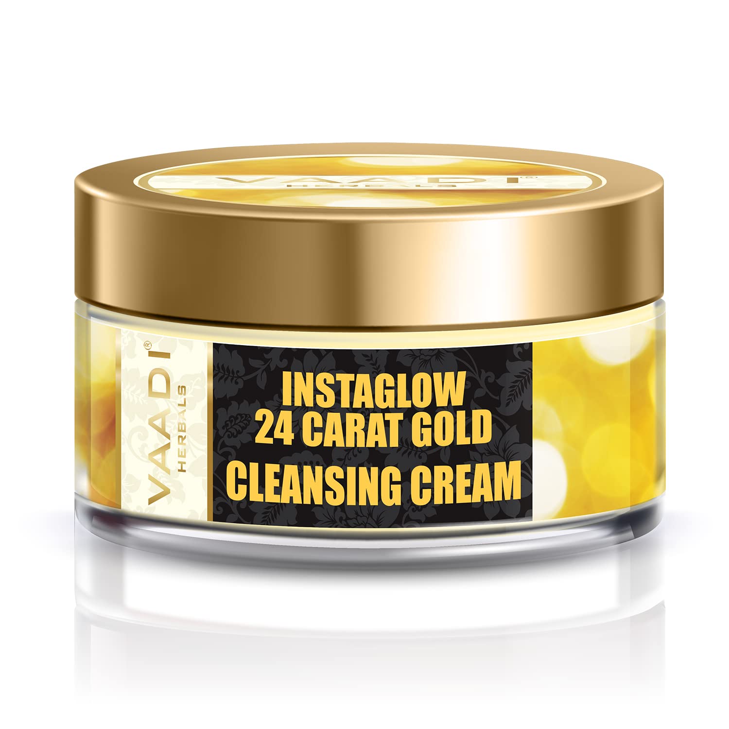 Vaadi Herbals 24 Carat Gold Cleansing Cream With Marigold Oil & Wheatgerm Oil Herbal Facial Cleansing Creams All Natural Paraben