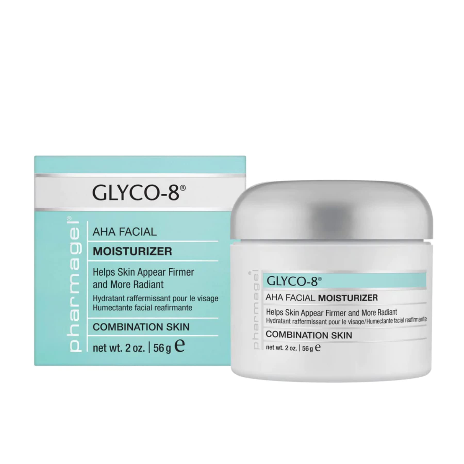 Pharmagel Glyco-8 Facial Firming Moisturizer for Combination Skin | Deeply Hydrating Daily Facial Moisturizer for Fine Lines and