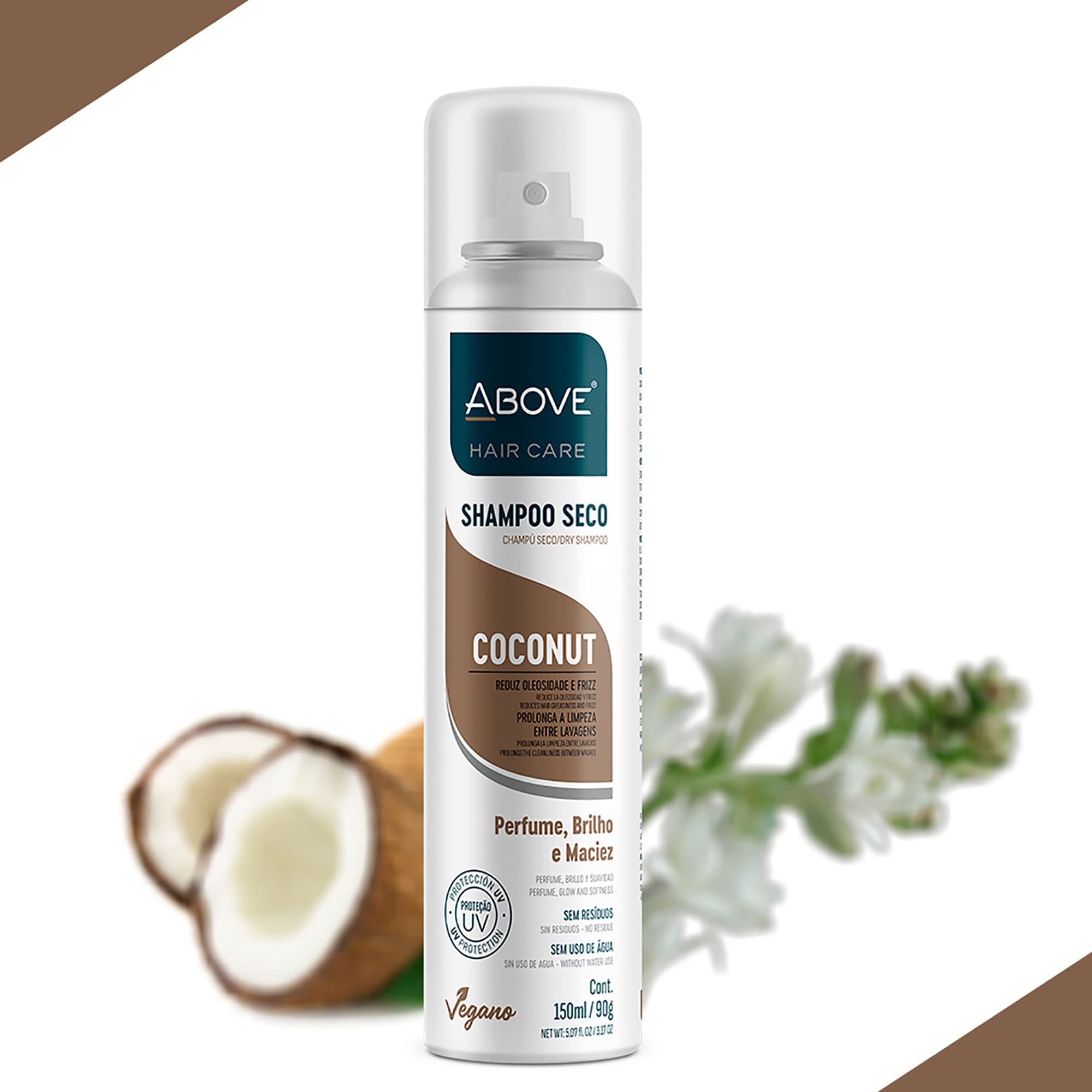Above Coconut - Dry Shampoo - Absorbs Excess Oil Between Washes - Gives Softness And Shine To Your Strands - Does Not Leave Resi