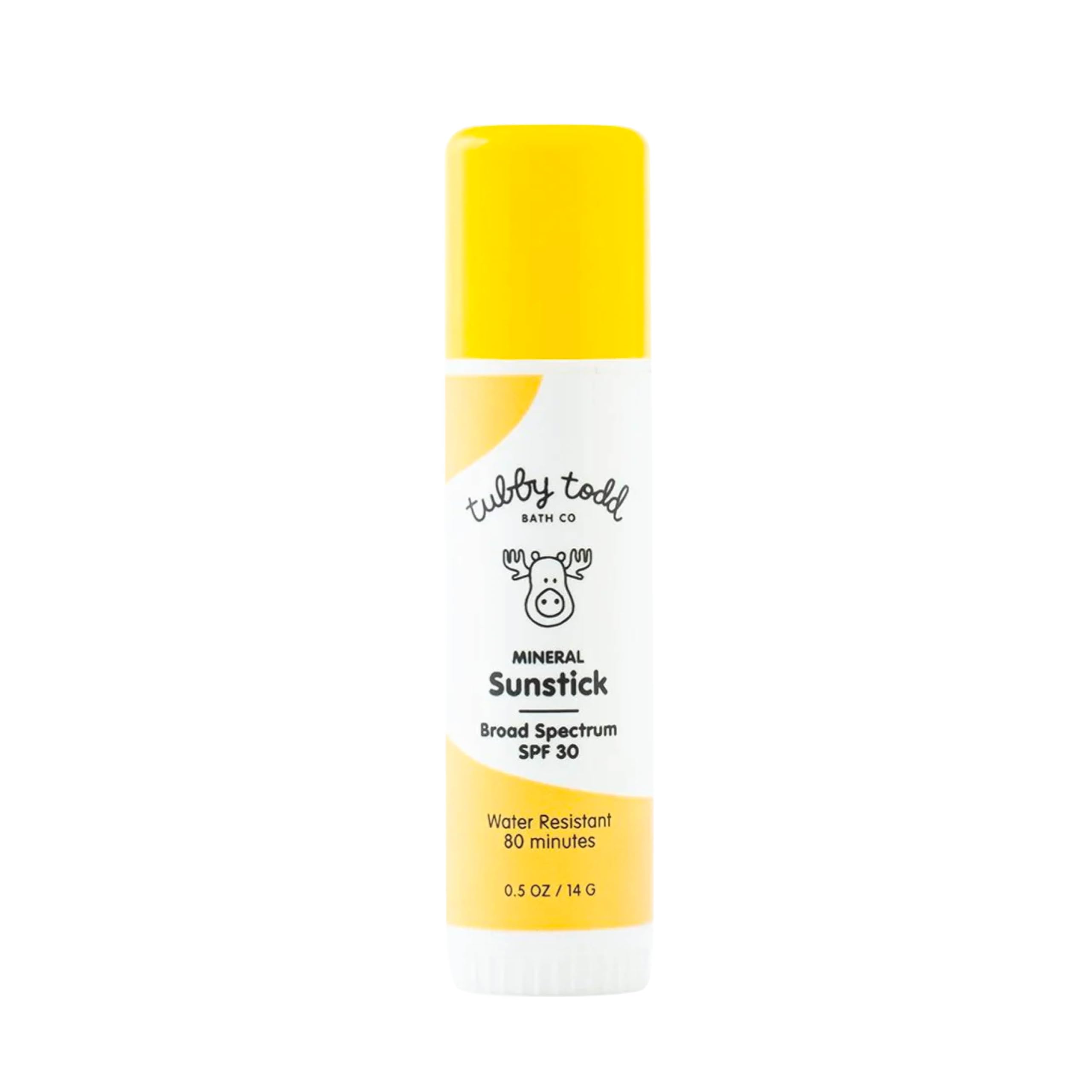 TUBBY TODD Mineral Sunstick - Broad Spectrum SPF 30 Sunscreen for Kids - Water-Resistant Stick Sunscreen for Body & Face - Safe 