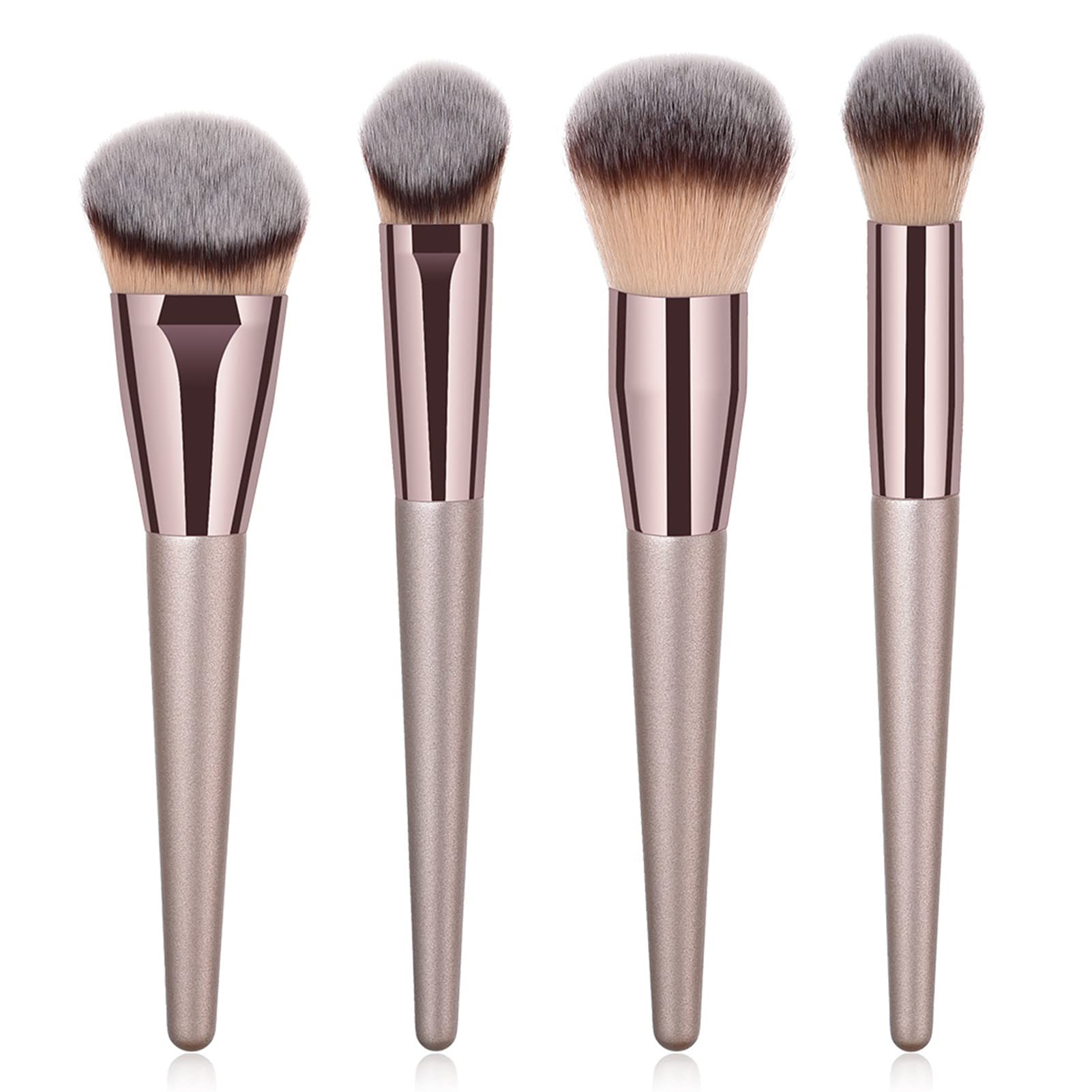 4Pcs Professional Makeup Brush Set, Premium Synthetic Liquid Foundation Brush Blending Powder Tapered Kabuki Makeup Brushes Cosm