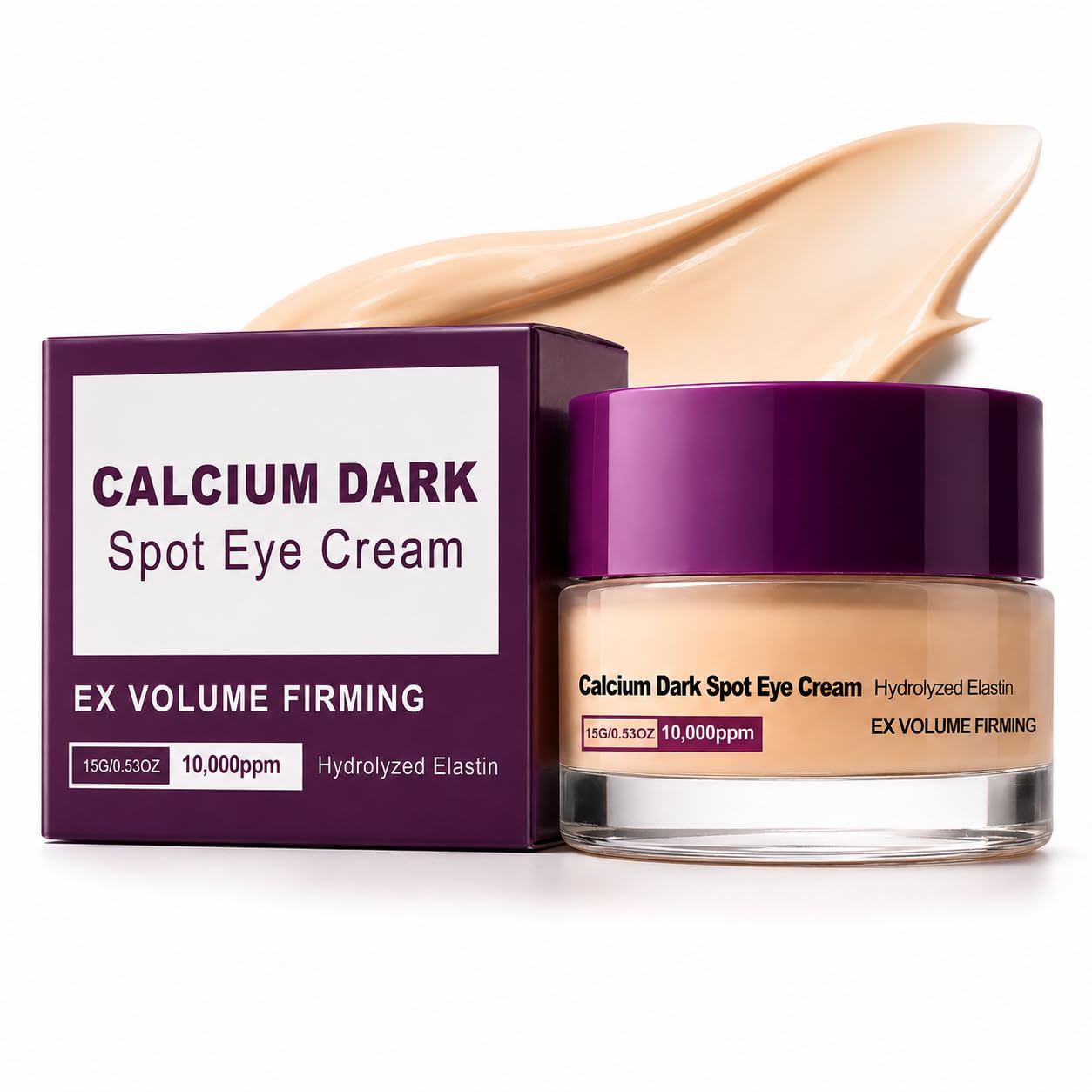 Galriva Calcium Dark Spot Eye Cream 15g, Under Eye Cream with Calcium Collagen & Elastin, Brightening Eye Cream for Dark Circles