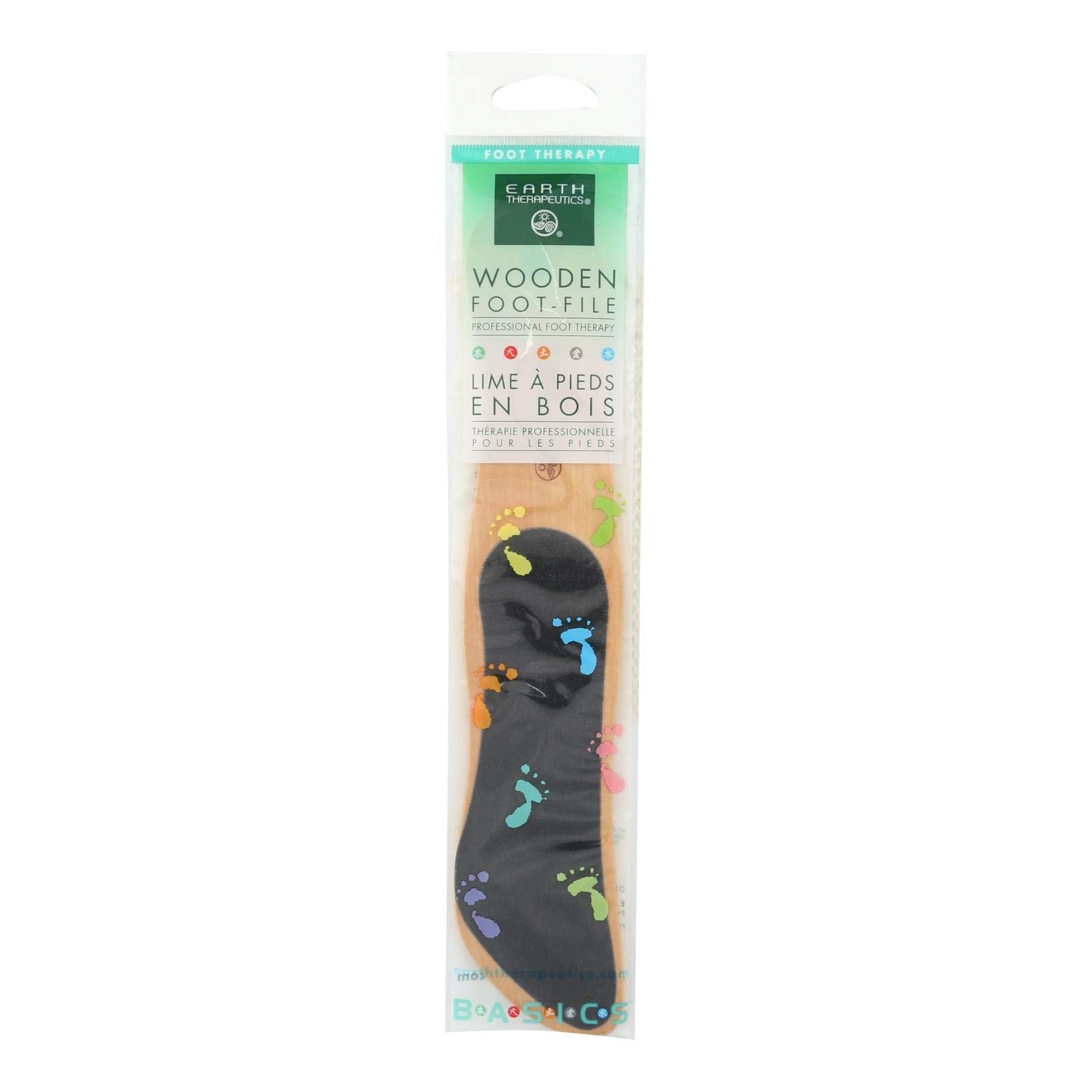 Earth Therapeutics Basics, Wooden Foot-File, 1 File