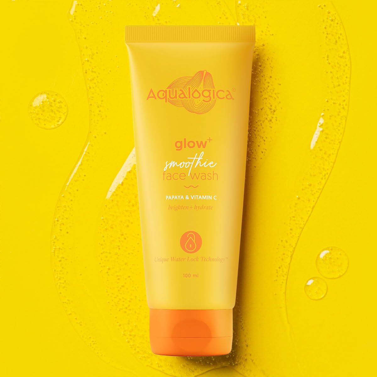 Aqualogica Glow+ Smoothie Face Wash | with Vitamin C & Papaya | Gently Cleanses Dirt & Impurities | Helps Reveal Healthy Glowing