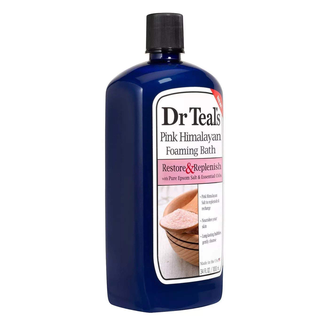 Dr Teal'S Pink Himalayan Salt Foam Bath Gift Set (3 Pack, 34Oz Ea.) - Essential Bergamot & Sweet Orange Oils Blended With Pure E