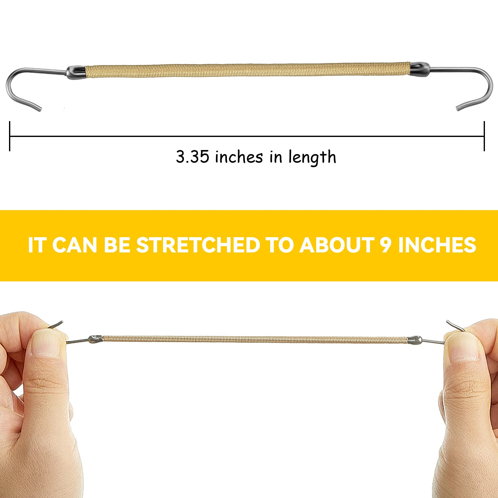 Hotop 15 Pieces Elastic Hook Hair Tie Styling Ponytail Holder Hooks Hair Cord For Curly Hair Long Hair (Blonde)