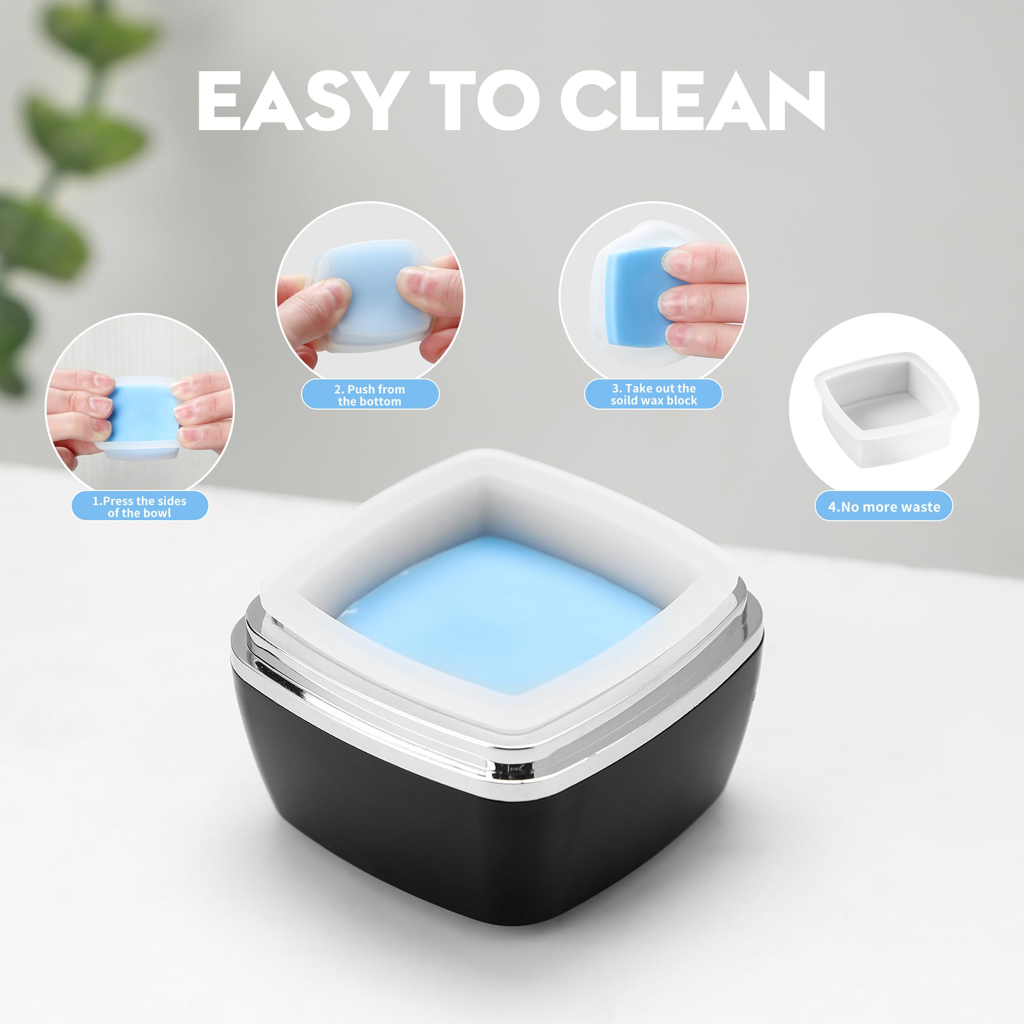 Nose Wax Kit - Mini Wax Warmer for Hair Removal with 100g Bens,1 Organizer Bag,10 Applicators, 30 Nose Hair Sticks 2 Silicone Po