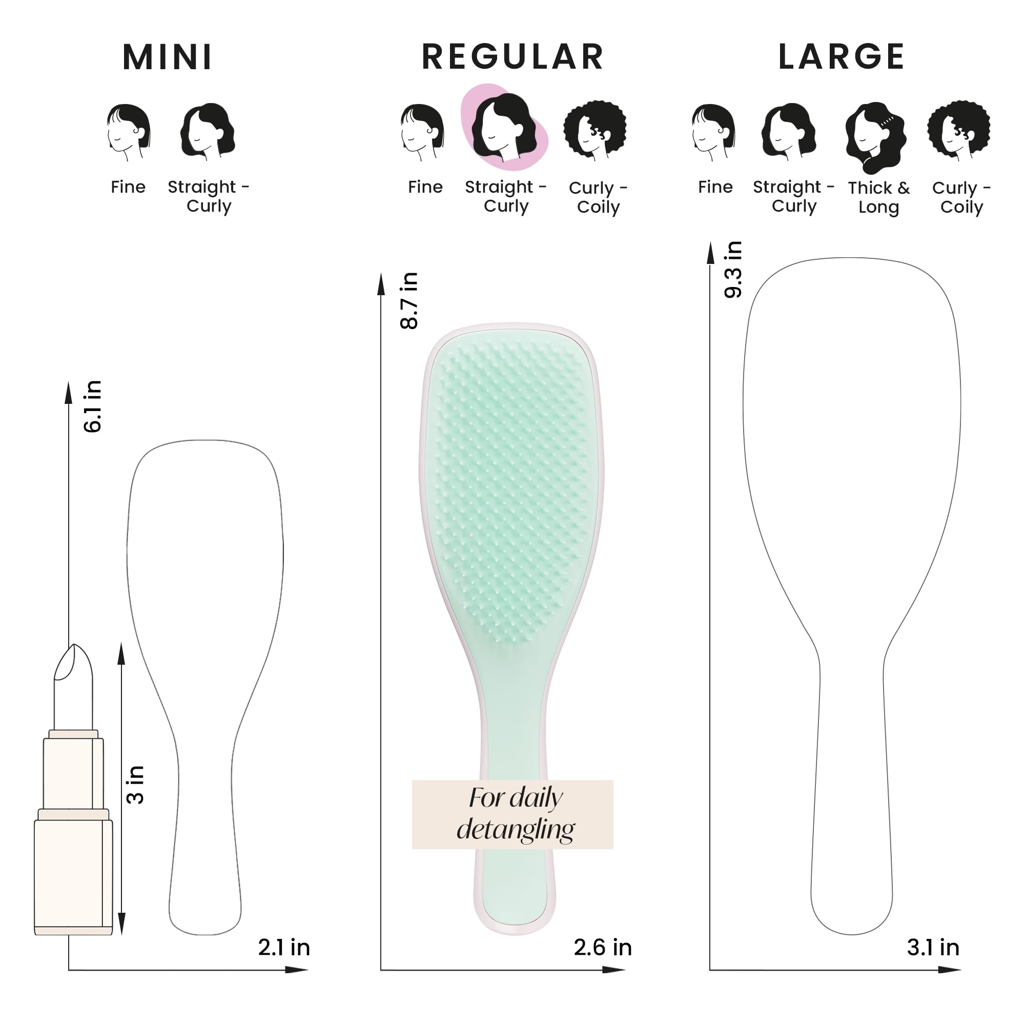 Tangle Teezer The Ultimate Detangling Brush, Dry And Wet Hair Brush Detangler For All Hair Types, Baby Pink & Mint