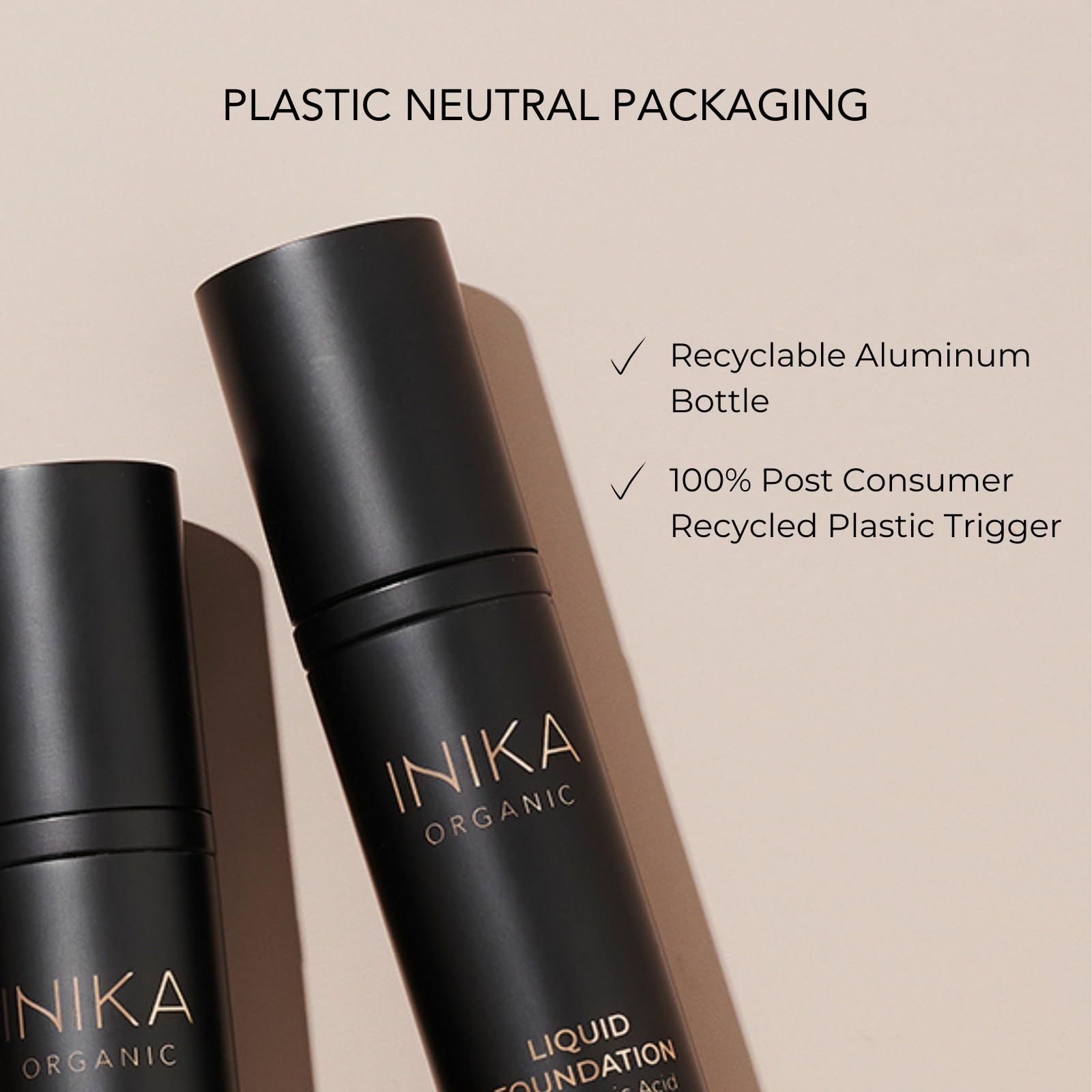 INIKA Organic Full Coverage Liquid Foundation Makeup with Hyaluronic Acid and Argan Oil, Vegan and Organic Foundation for Skin E
