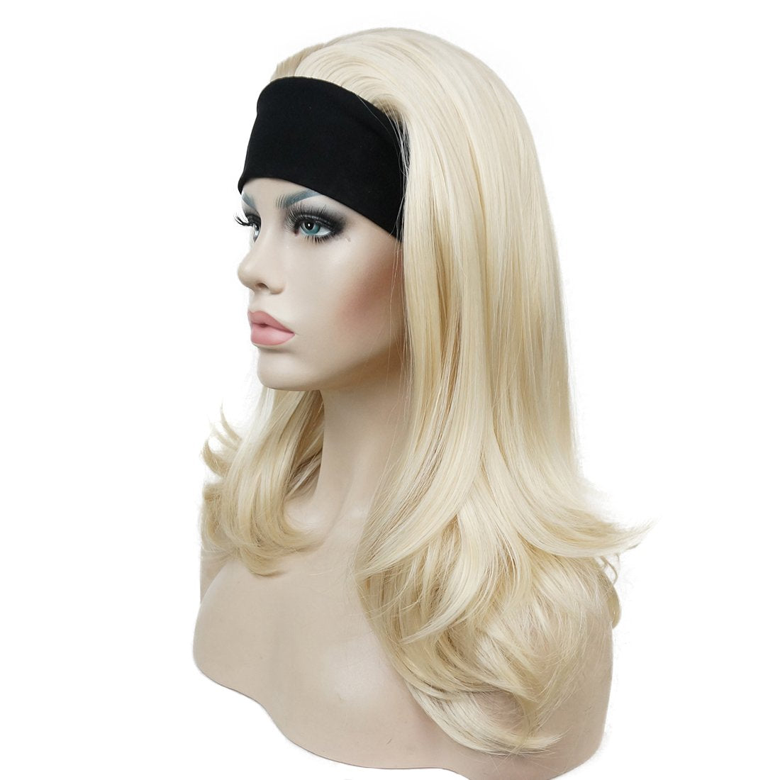 Lydell Long Straight Wave Headband Synthetic Wigs (Pale Blonde)