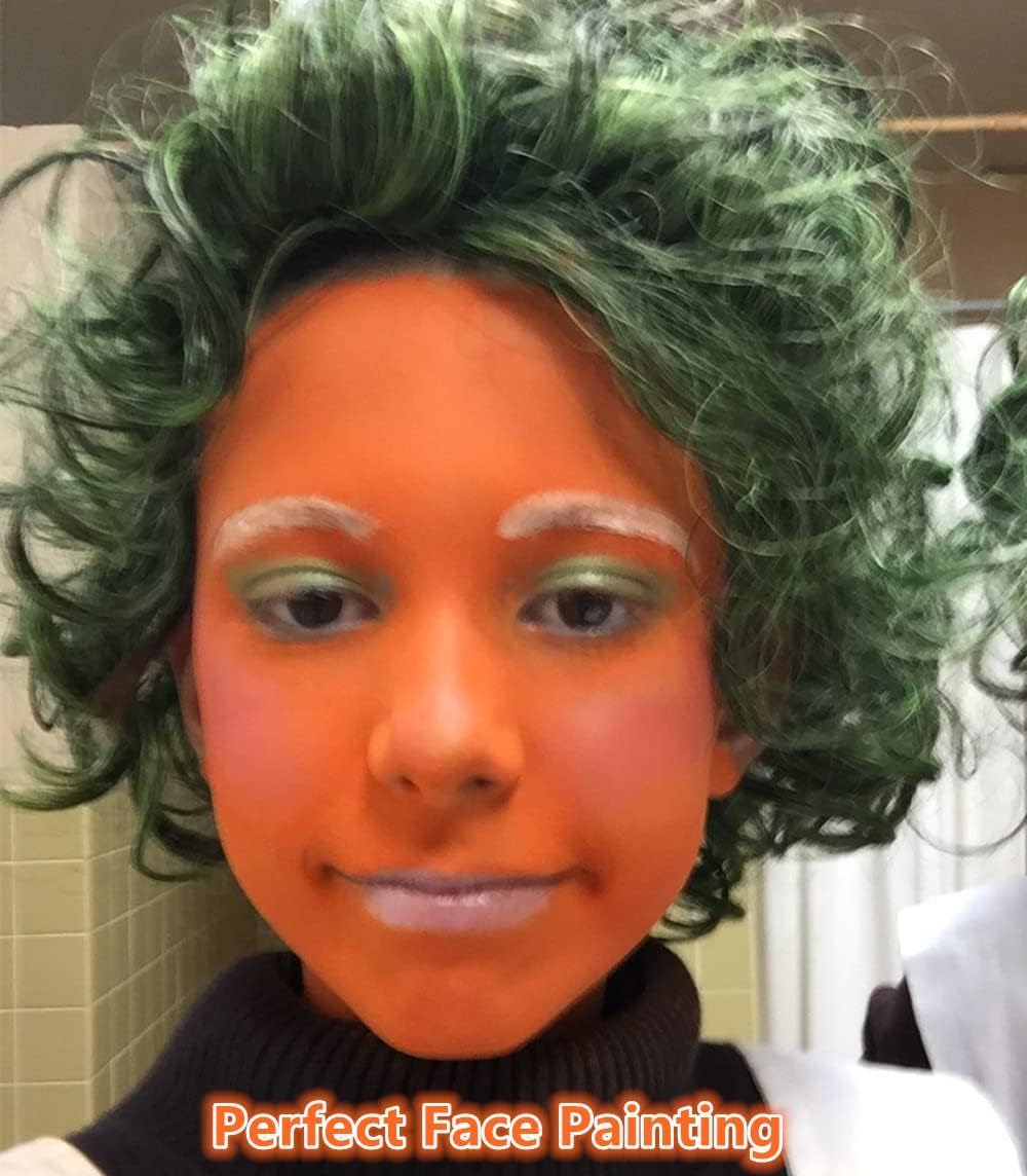 Go Ho Orange Face Paint,Waterproof Oil Based Eye Black Stick,Orange Face Body Paint for Starfire Festivals Halloween Cosplay SFX