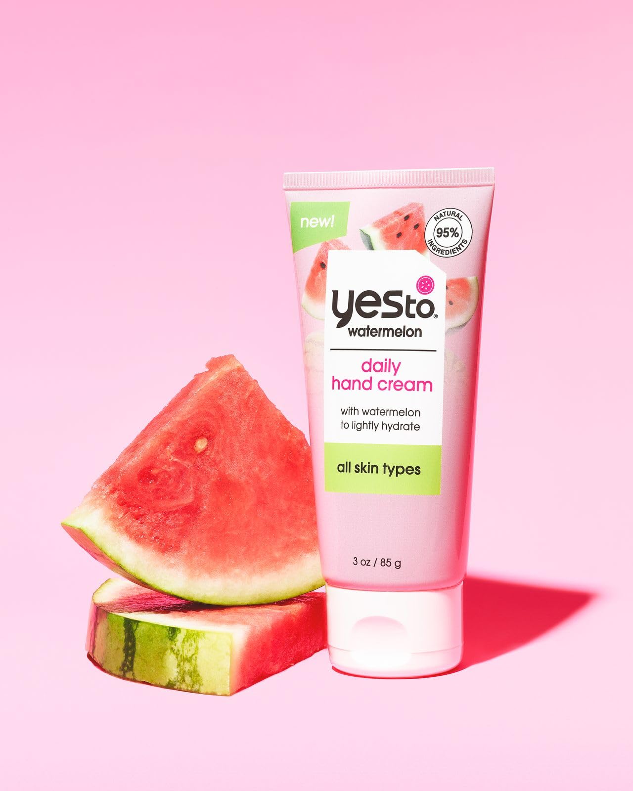 Yes To Watermelon Daily Hand Cream, Hydrating & Creamy Texture To Provide Instant Moisturization Without Greasy Residue, With Sh