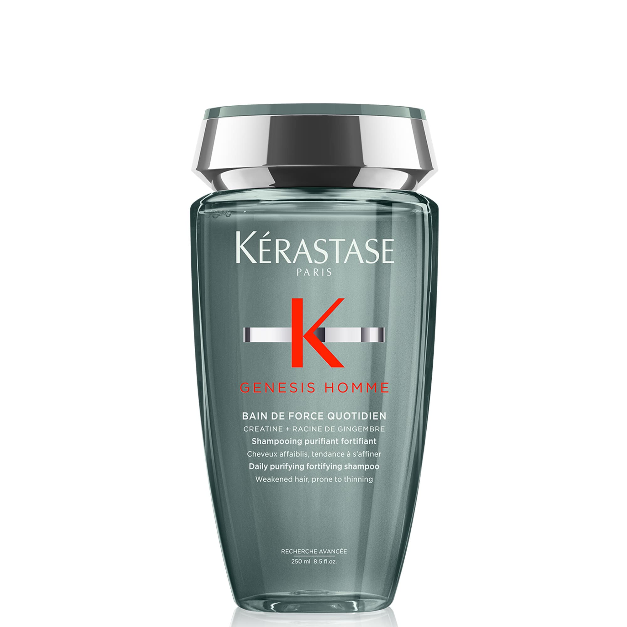 KERASTASE genesis Homme Bain De Force Shampoo For Men  Deep cleansing, cooling, Strengthening & Hydrating  For Scalp, Hair & Bea