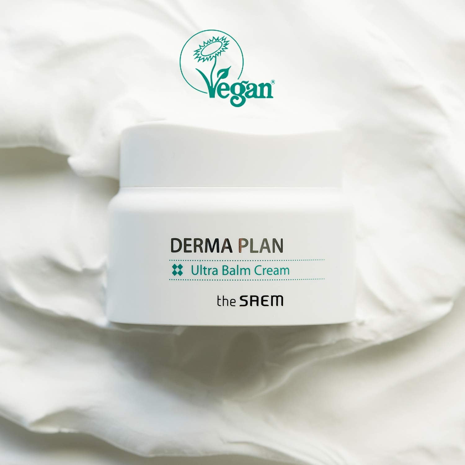 the SAEM Derma Plan Ultra Balm Cream 60ml / 2.02oz - Ceramide and Shea Butter Intensive Hydrating and Soothing Facial Cream, Veg