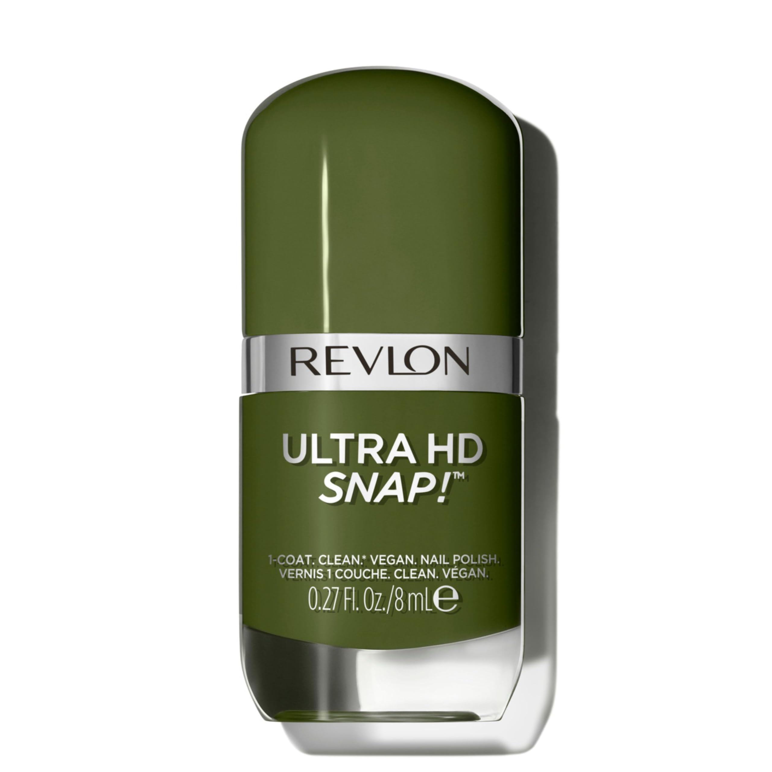 Revlon Ultra HD Snap Nail Color, Natural Rich Glossy Polish, 100% Vegan Formula, No Base or Top Coat Needed, 022 Commander in Ch