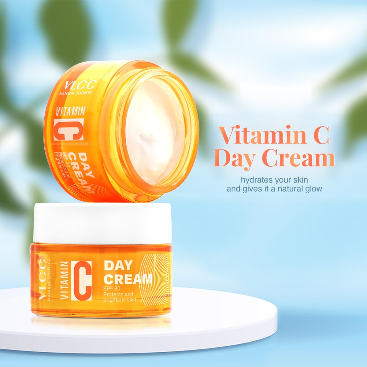VLCC Vitamin C Day Face Cream with SPF 30 | Fights Photoaging & Provides Sun Damage Protection | Hydrates the Skin & Gives Natur