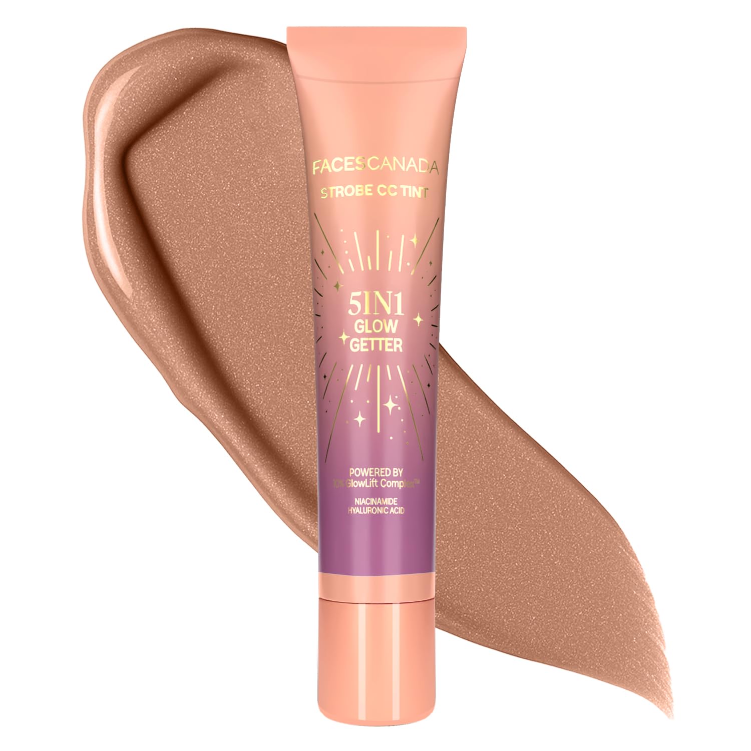 Faces Canada Strobe Cc Tint Mini- Twilight Veil 03, 18Ml | 5-In-1 Serum + Moisturizer + Primer + Bb/Cc Cream + Strobe Cream | Li